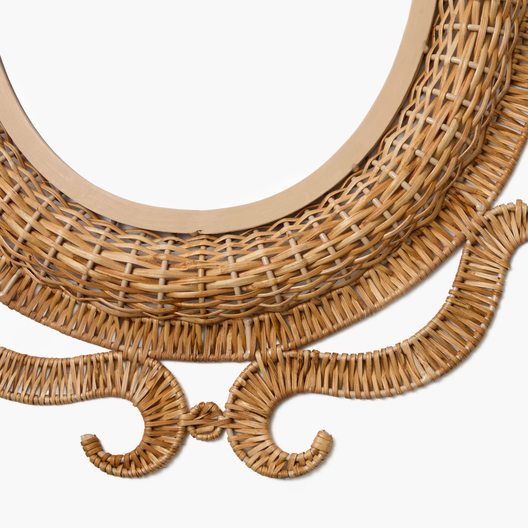 Medium Oval Grand Rattan Mirror - Image 8