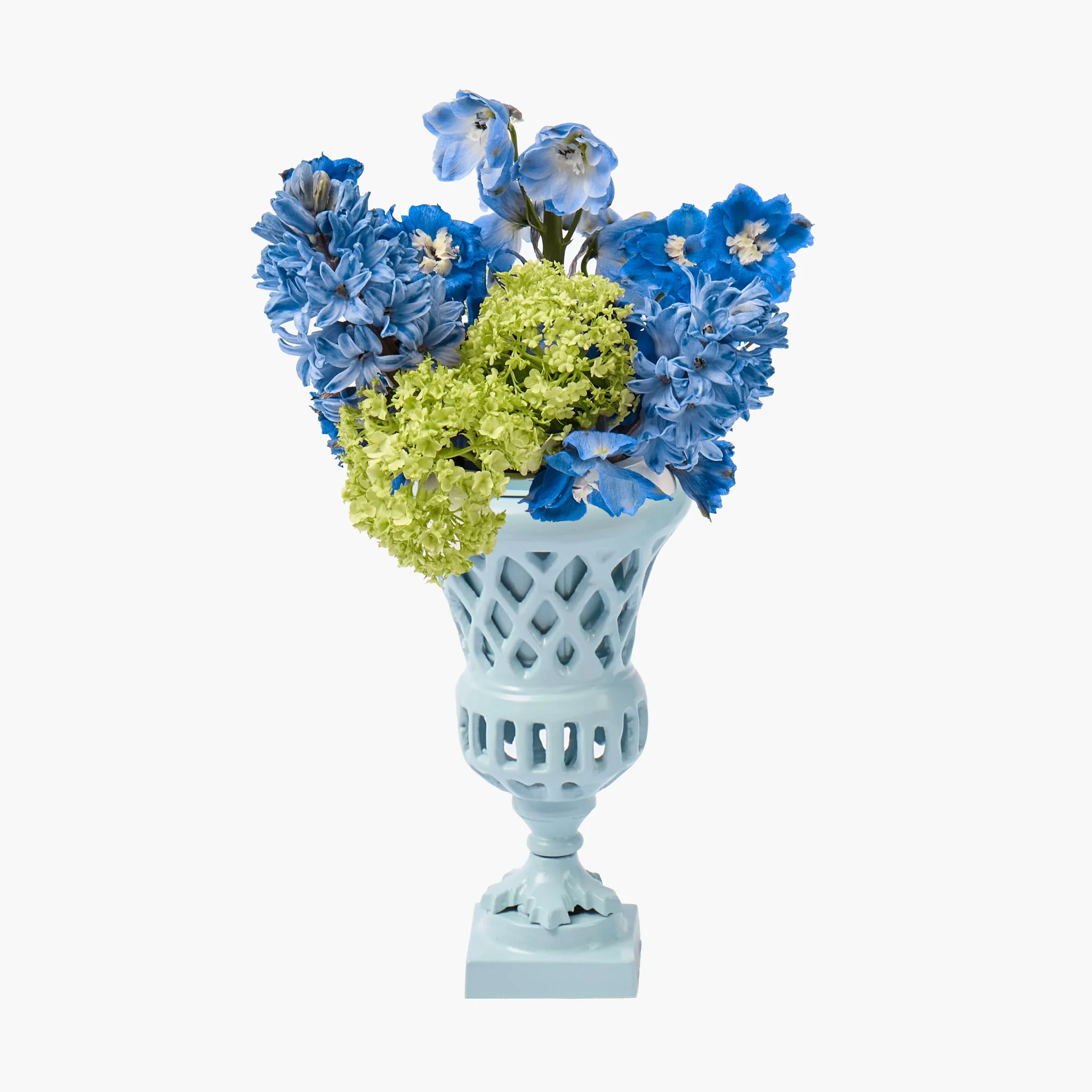 Mini Adelaide Soft Blue Lattice Urn Vase - Image 7
