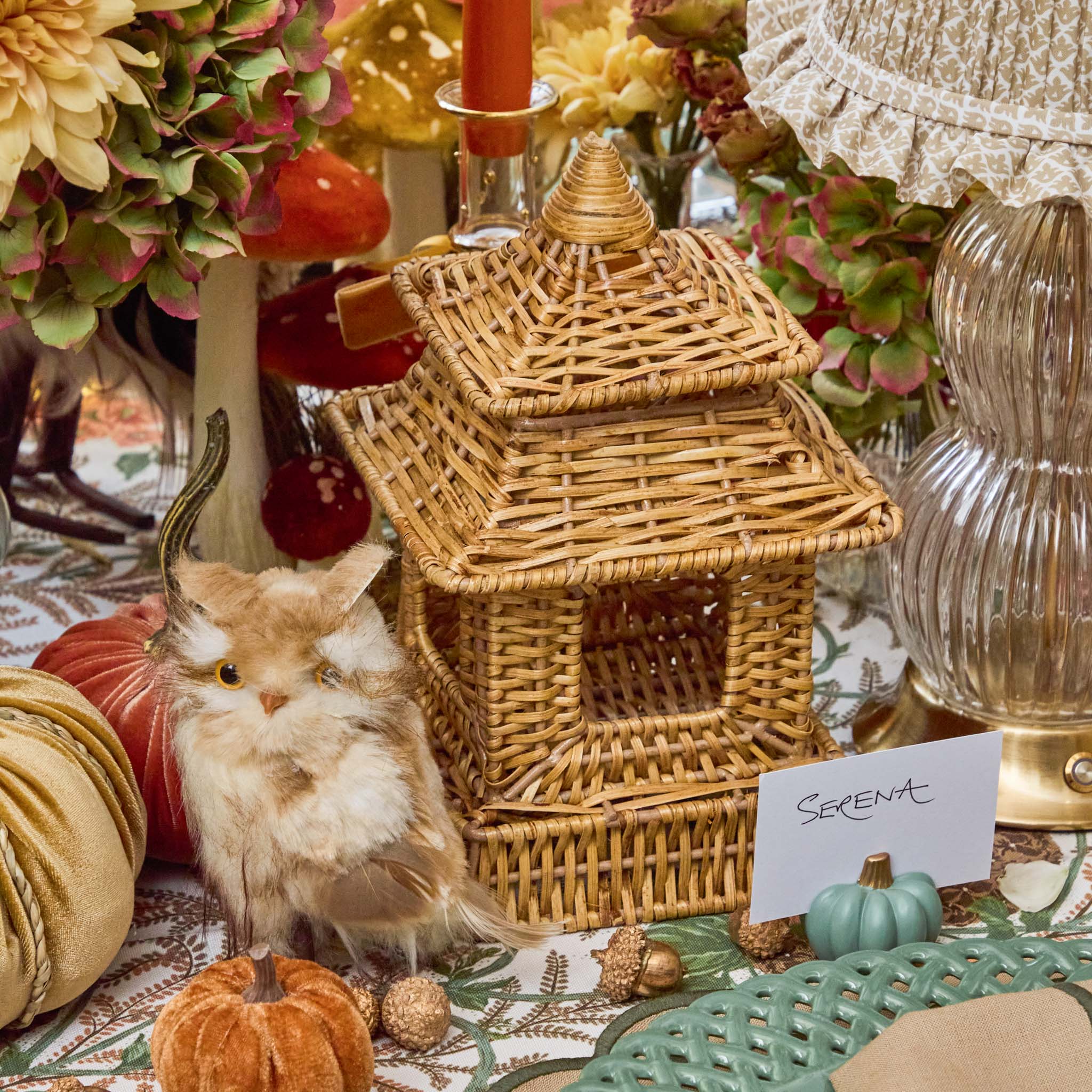 Natural Rattan Pagoda Lantern Set - Image 11