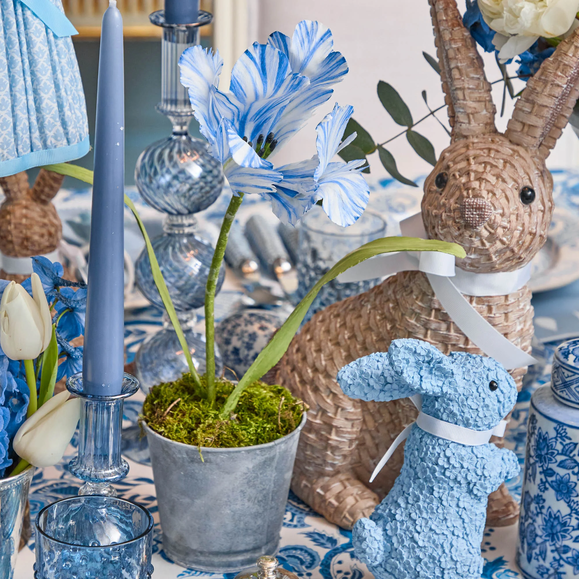 Mrs. Alice Handpainted Blue Tulip - Image 10