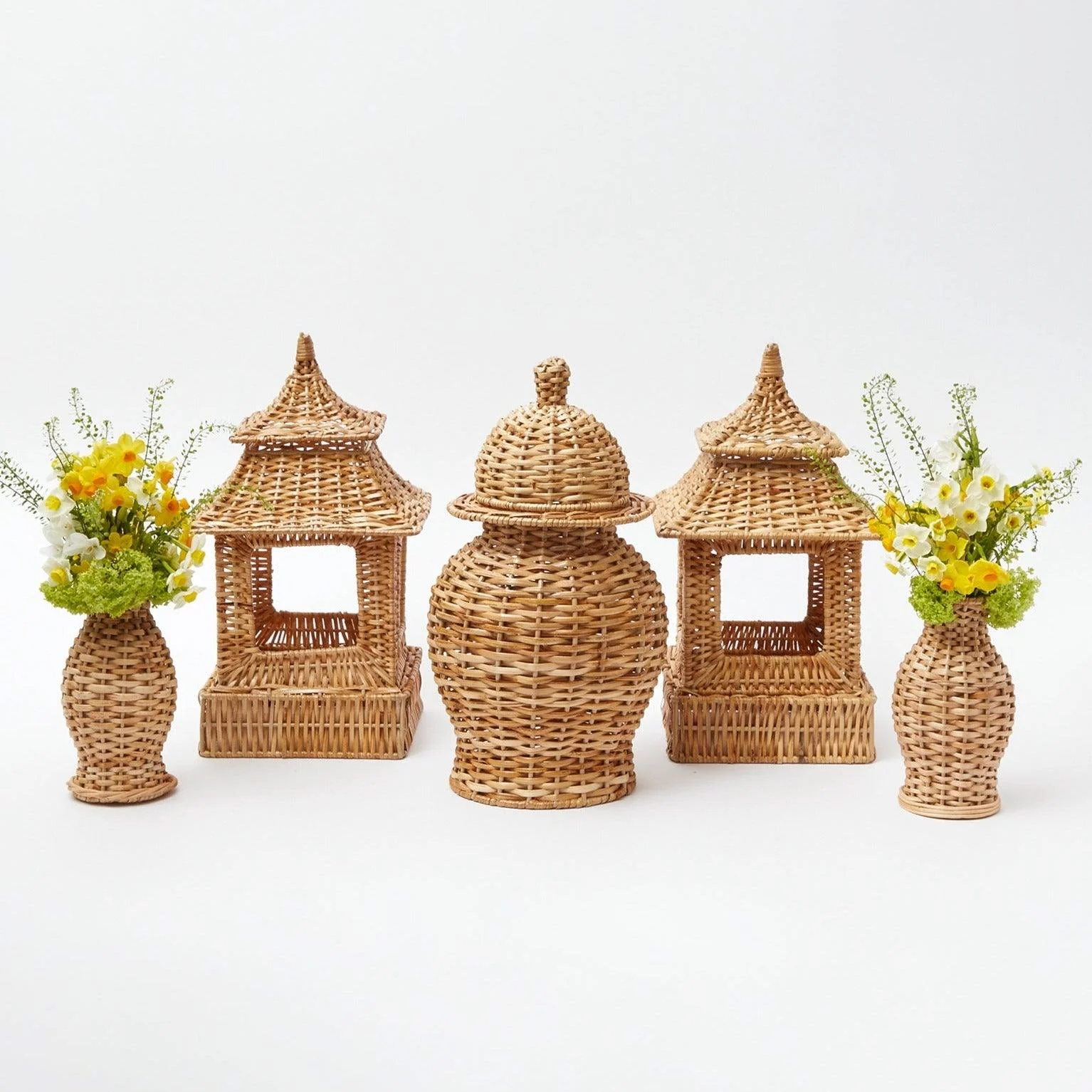 Natural Rattan Decoration Set