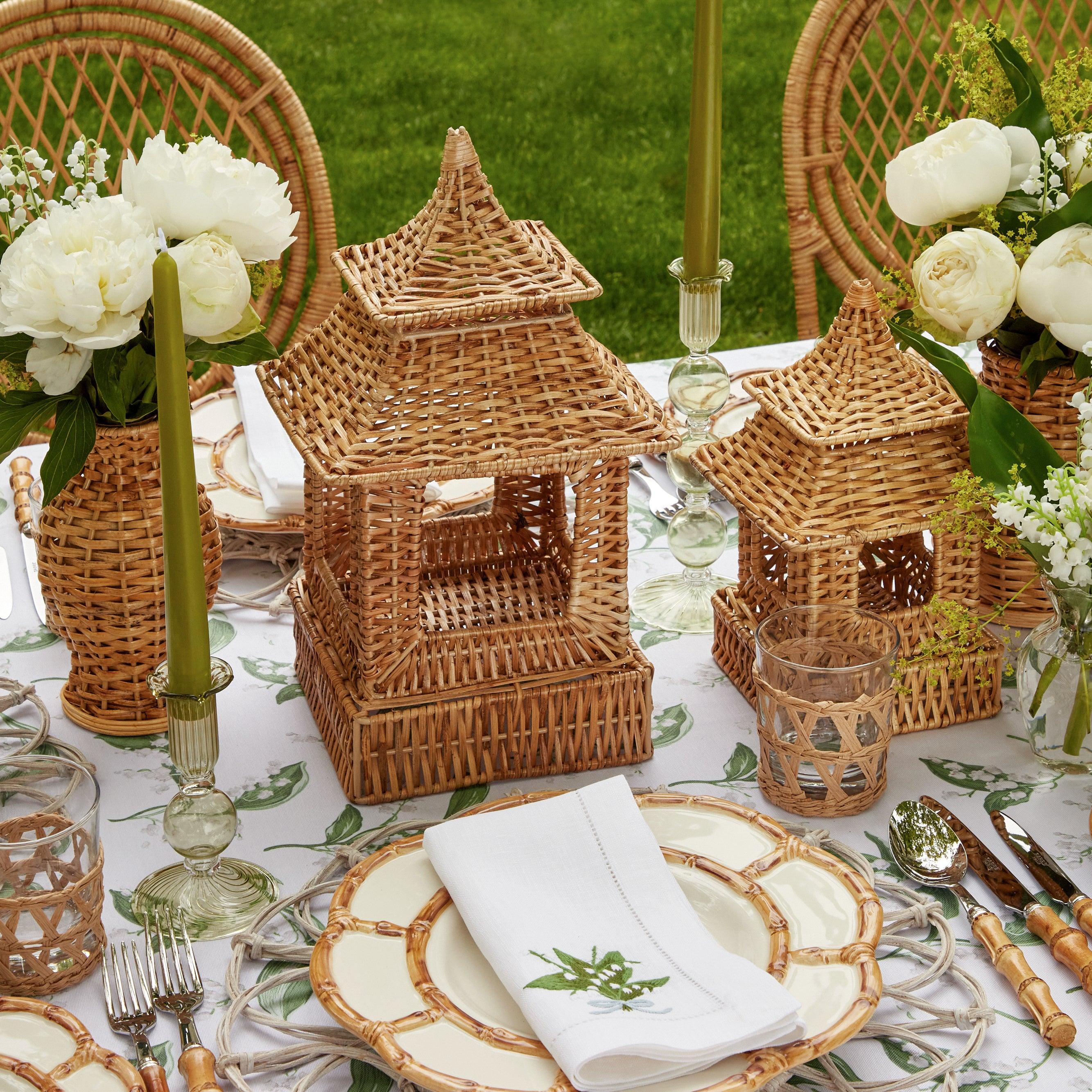 Natural Rattan Pagoda Decoration Set - Image 16
