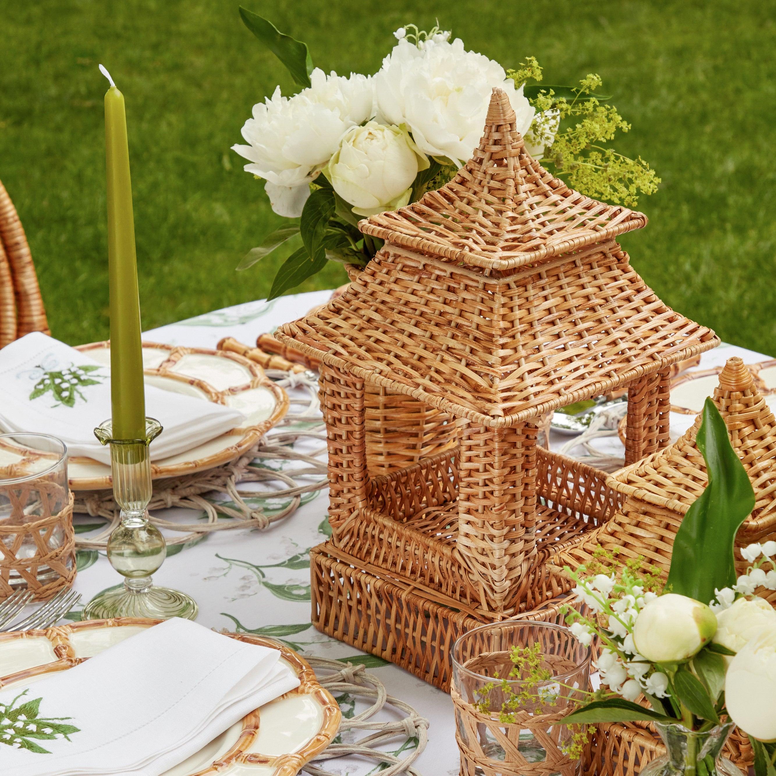 Natural Rattan Pagoda Decoration Set - Image 20