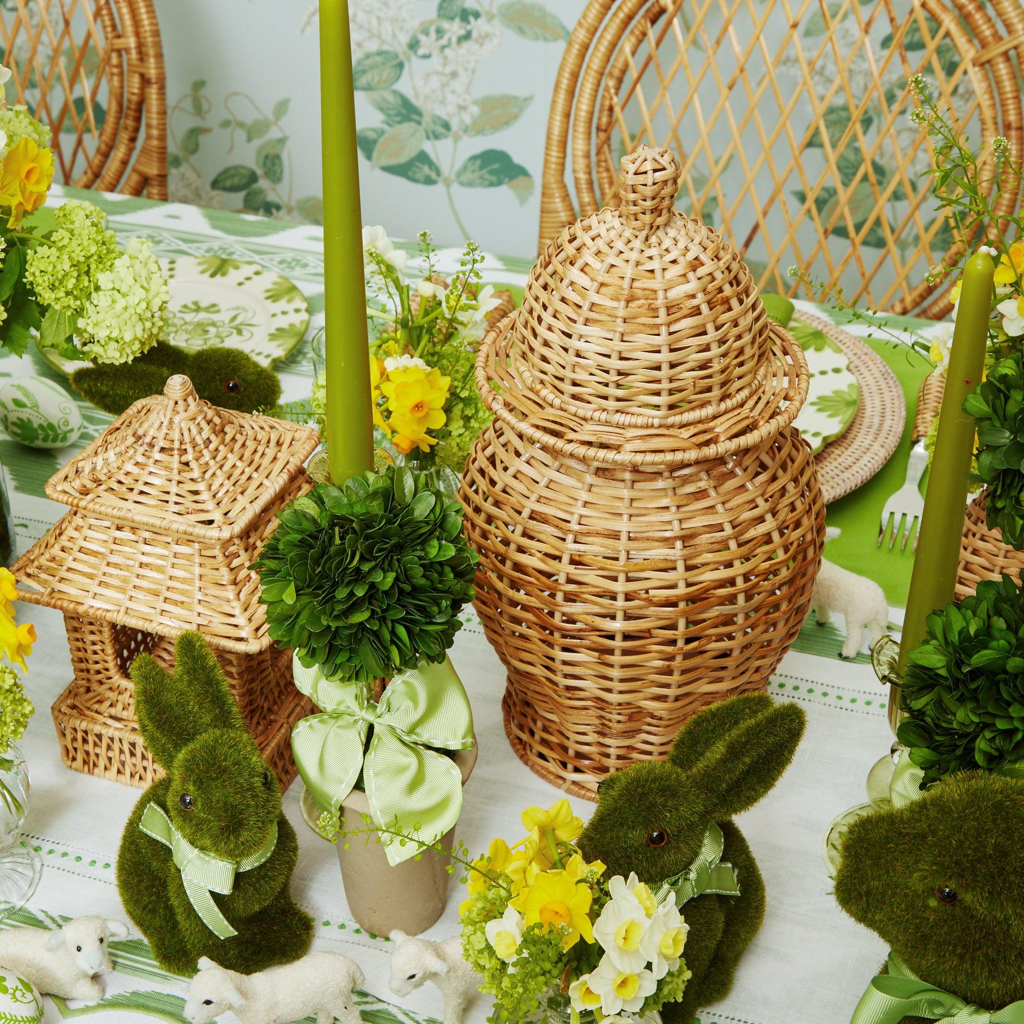 Rattan Ginger Jar - Image 3