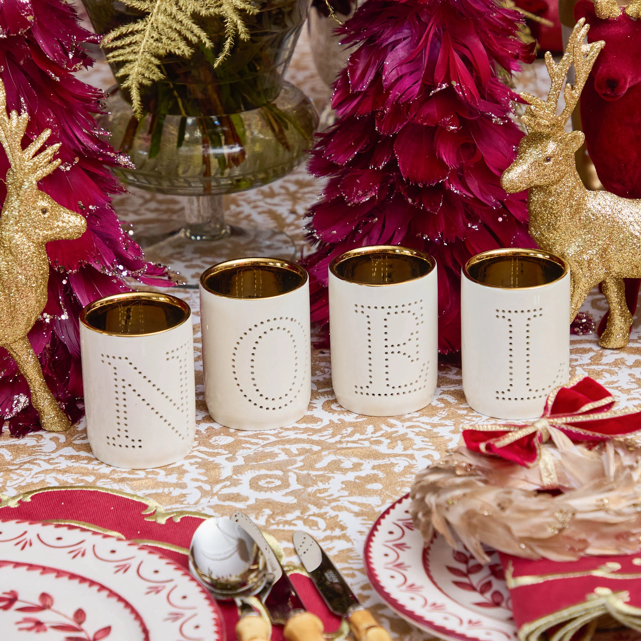 NOEL Tea Light Holder (4 Pieces) - Image 2