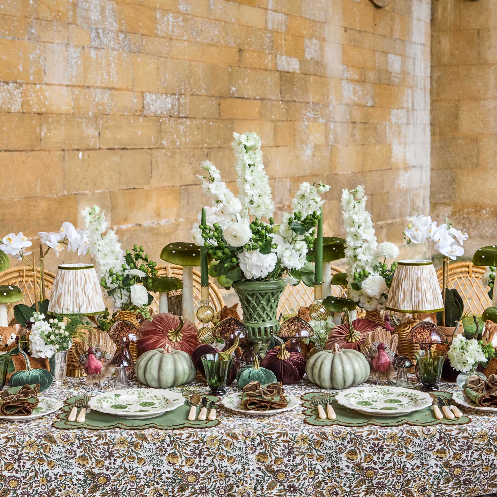 Olive & Chocolate Matilda Tablecloth - Image 8