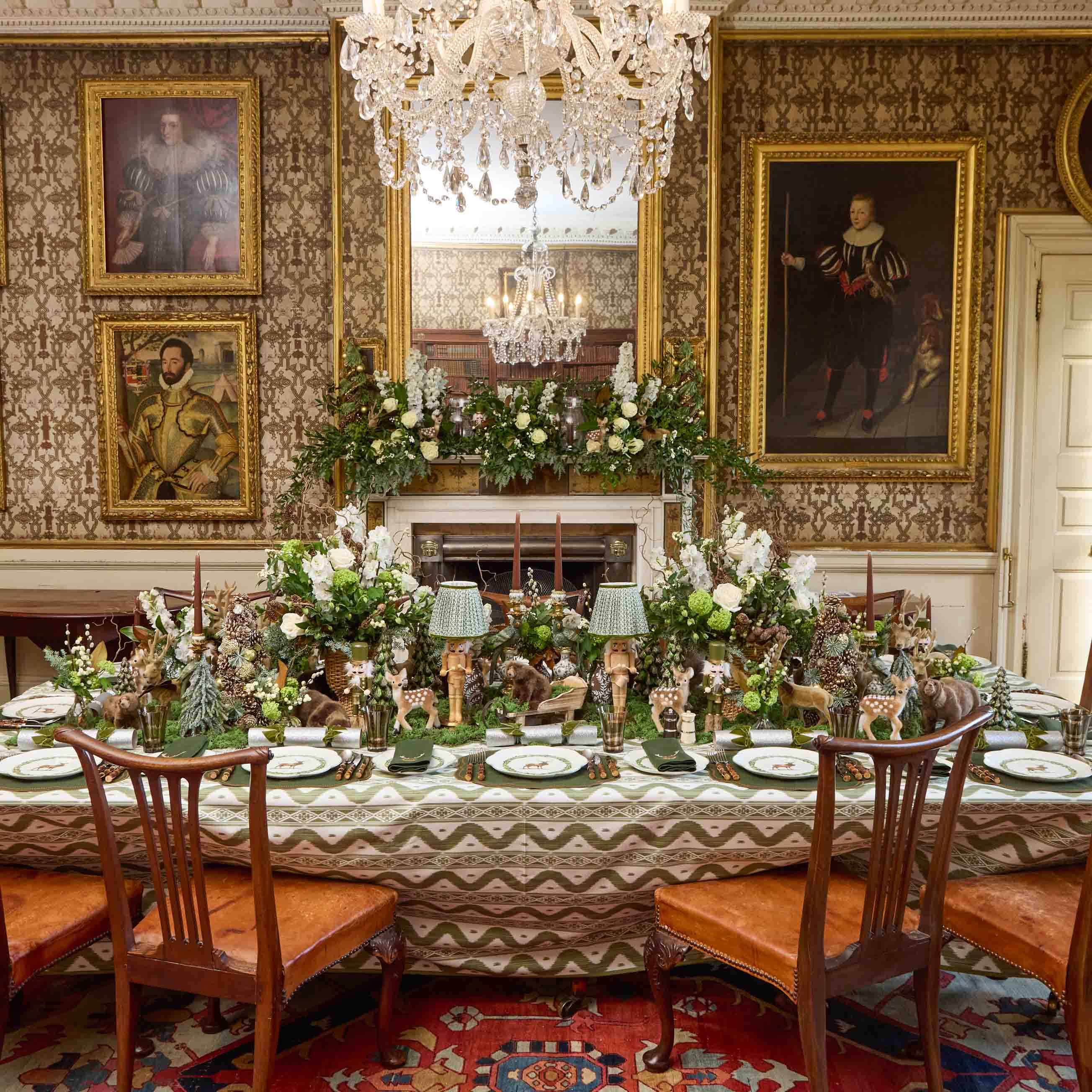 Olive Ikat Tablecloth - Image 10