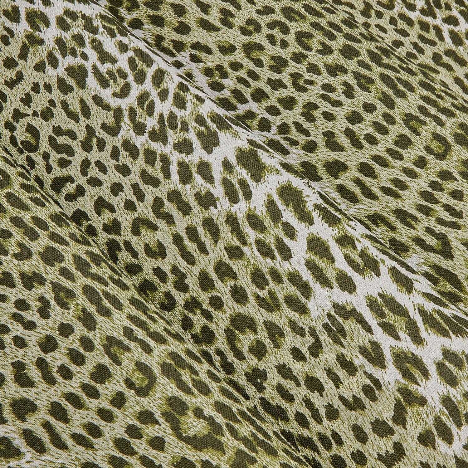 Olive Green Leopard Fabric