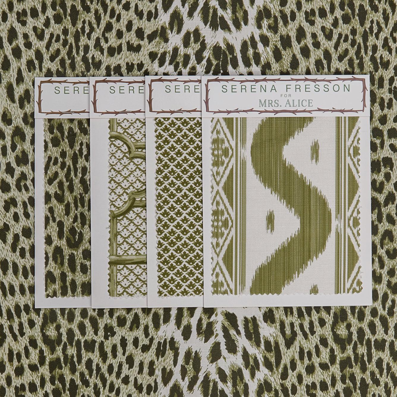 Olive Green Leopard Fabric - Image 4