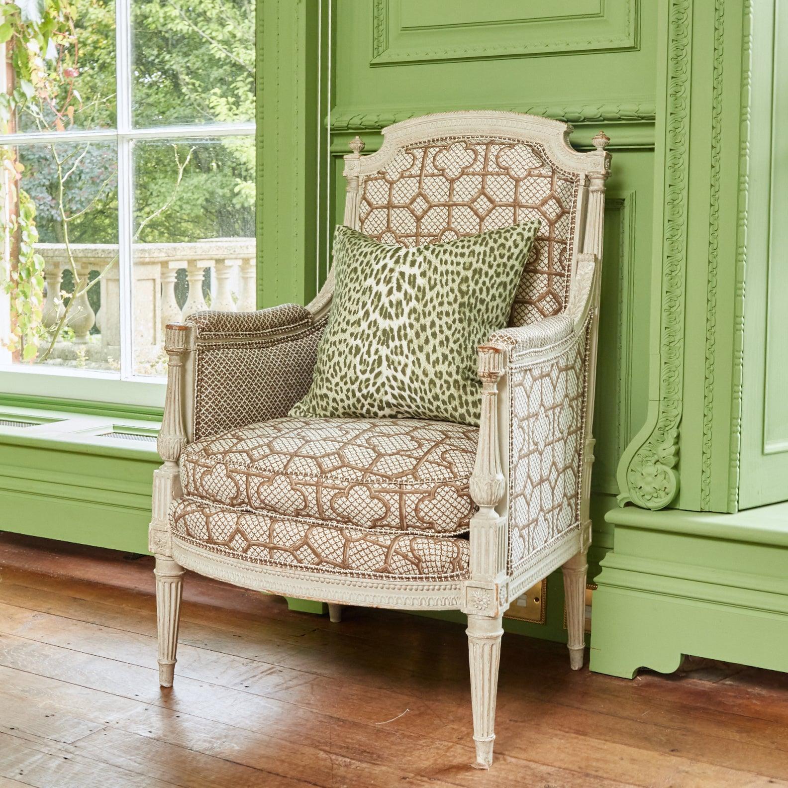 Olive Green Leopard Fabric - Image 6