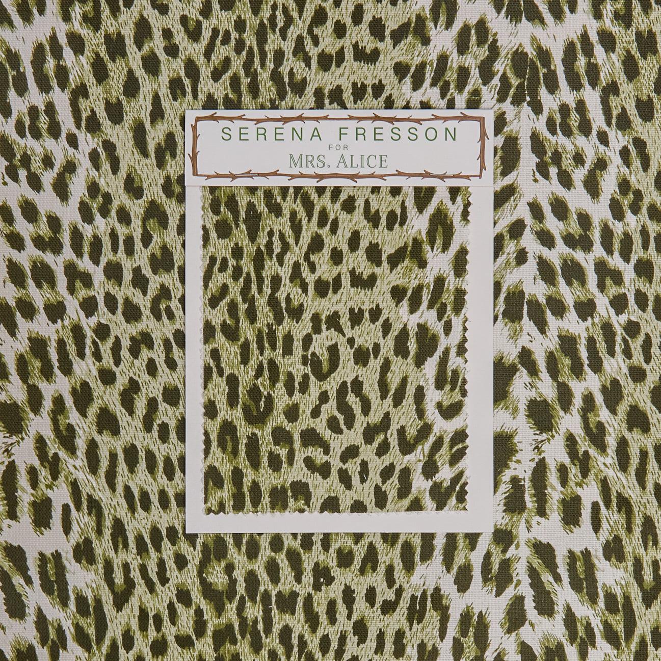 Olive Green Leopard Fabric - Image 9