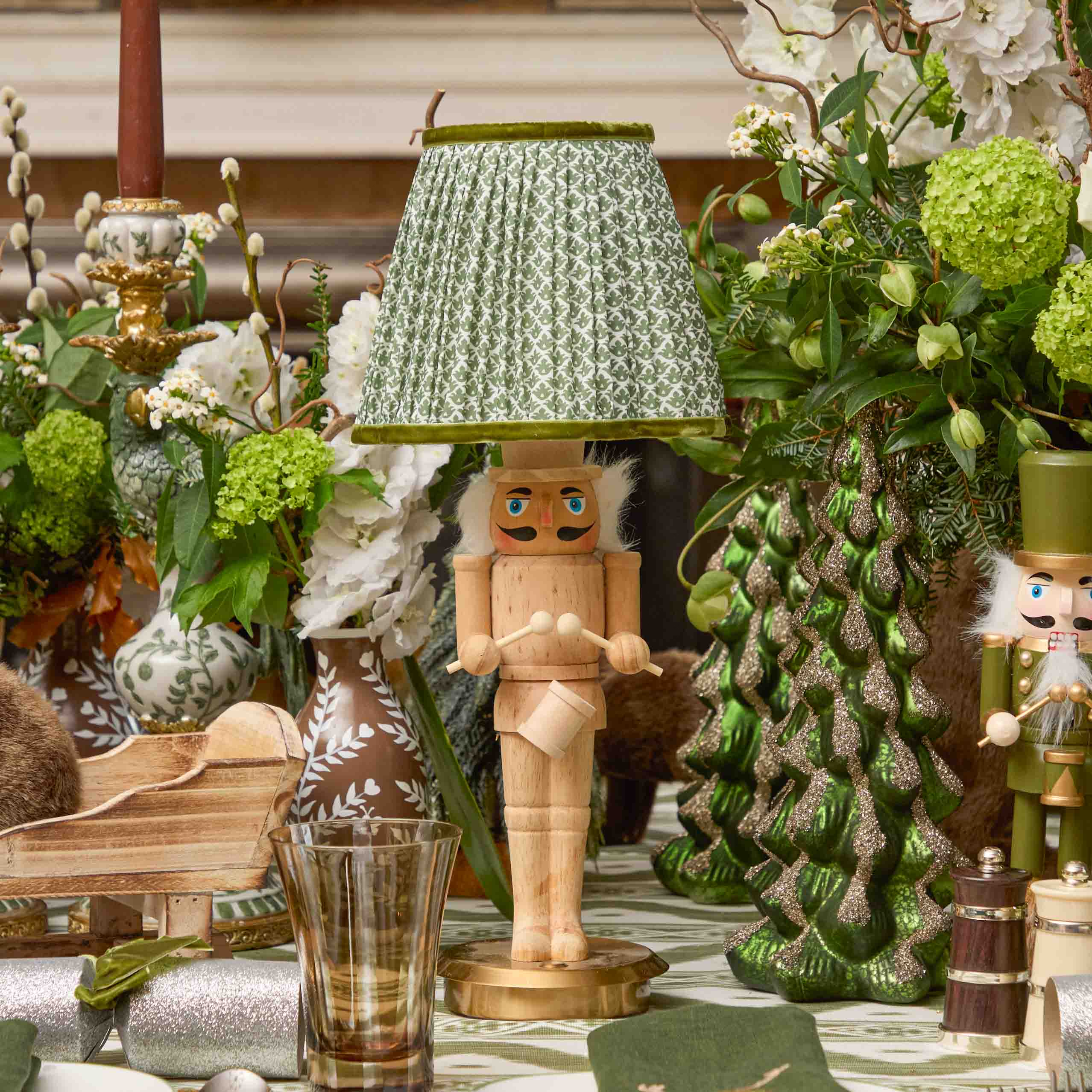 Olive Lotus Lampshade (18cm) - Image 11