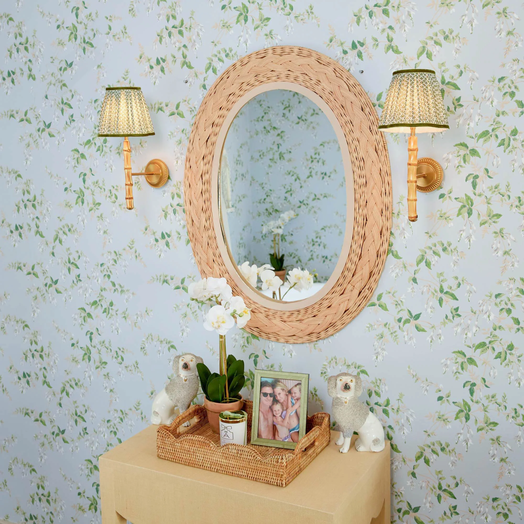 Olive Lotus Lampshade (18cm) - Image 21