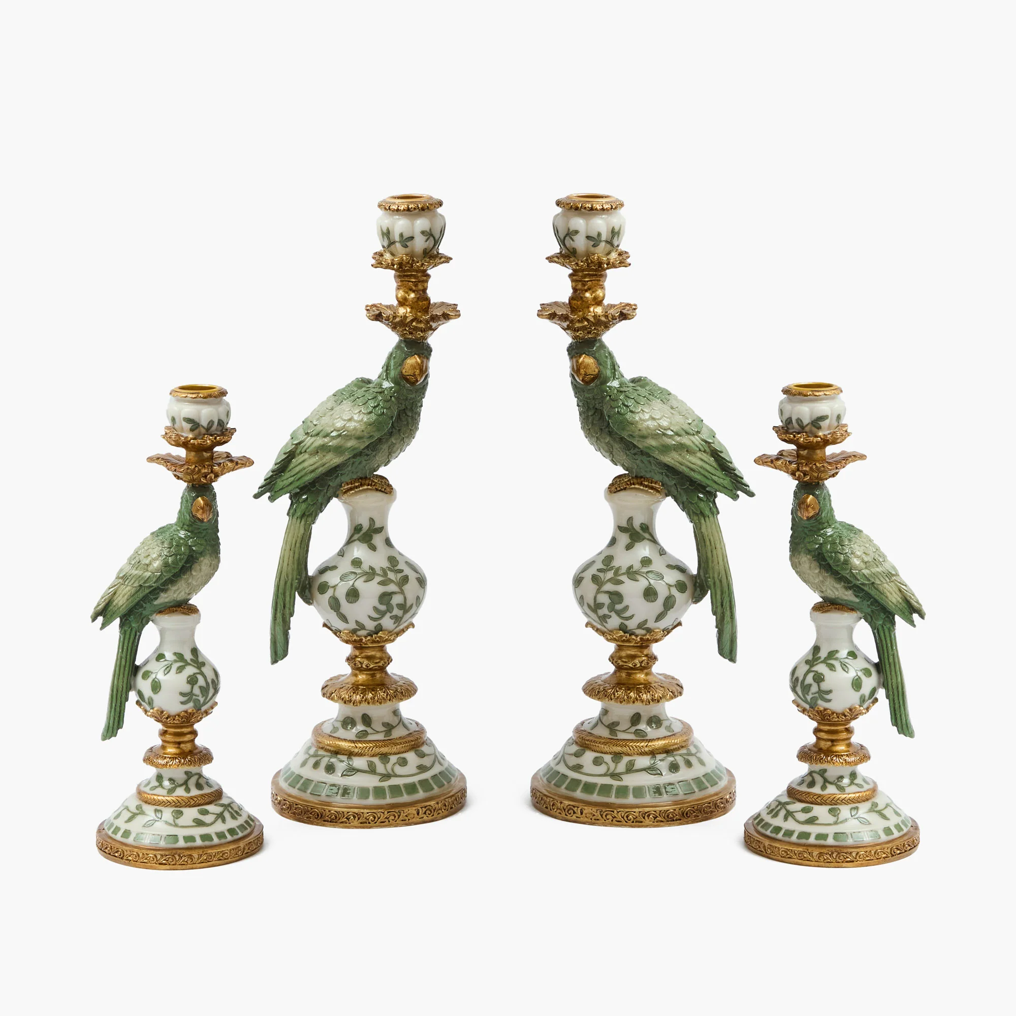 Olive Green Parrot Candle Holder Set - Image 14