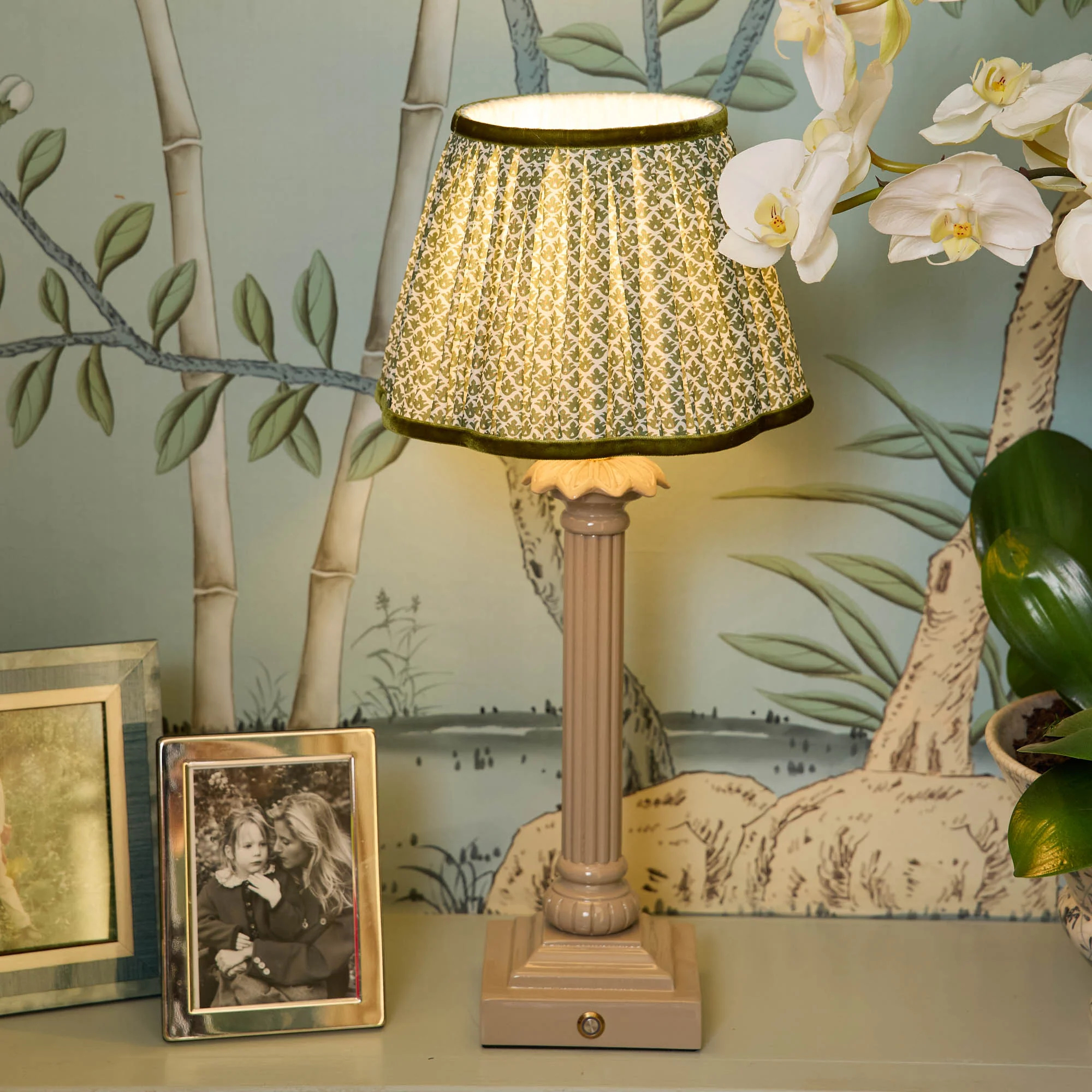 Olive Lotus Lampshade (22cm) - Image 14
