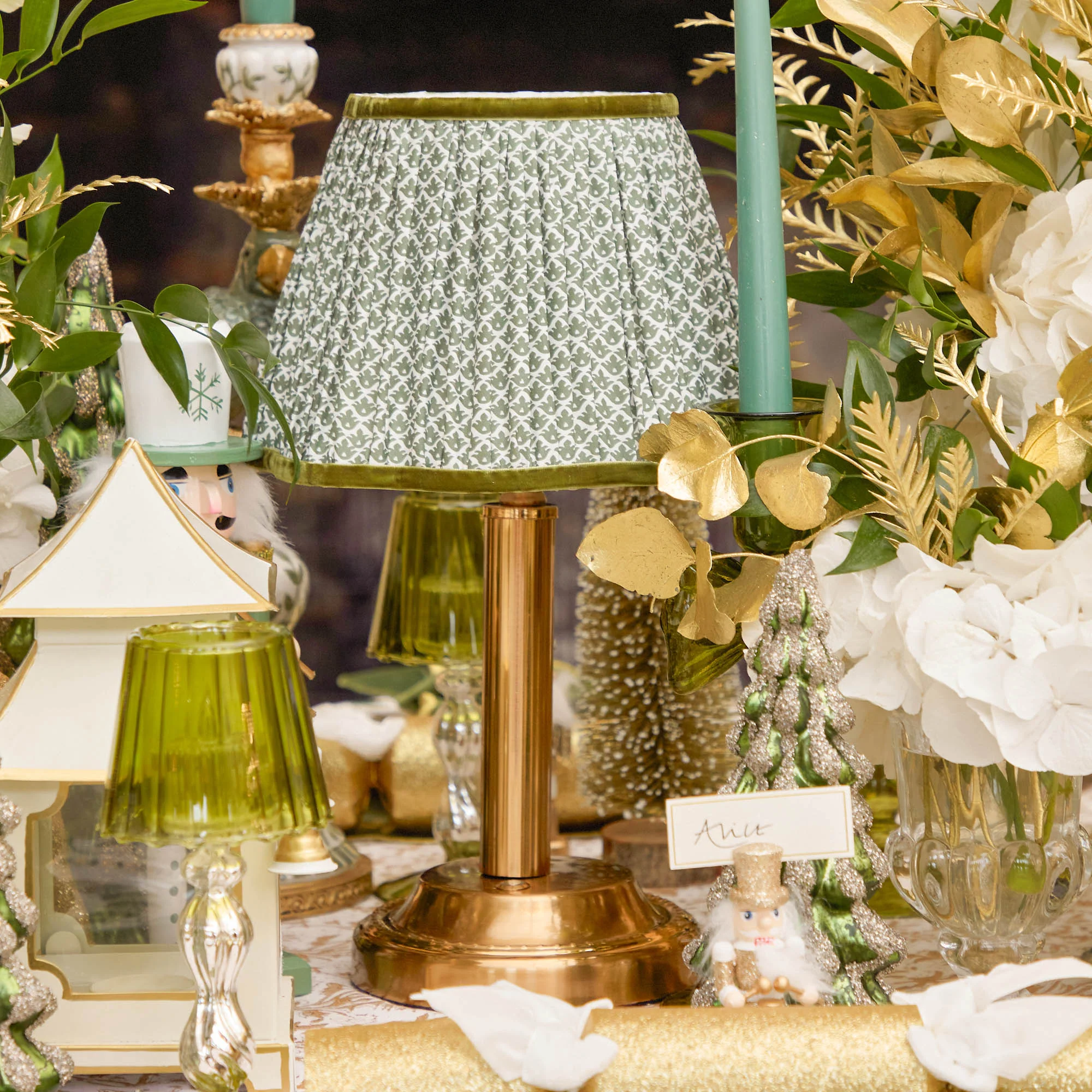 Olive Lotus Lampshade (22cm) - Image 16