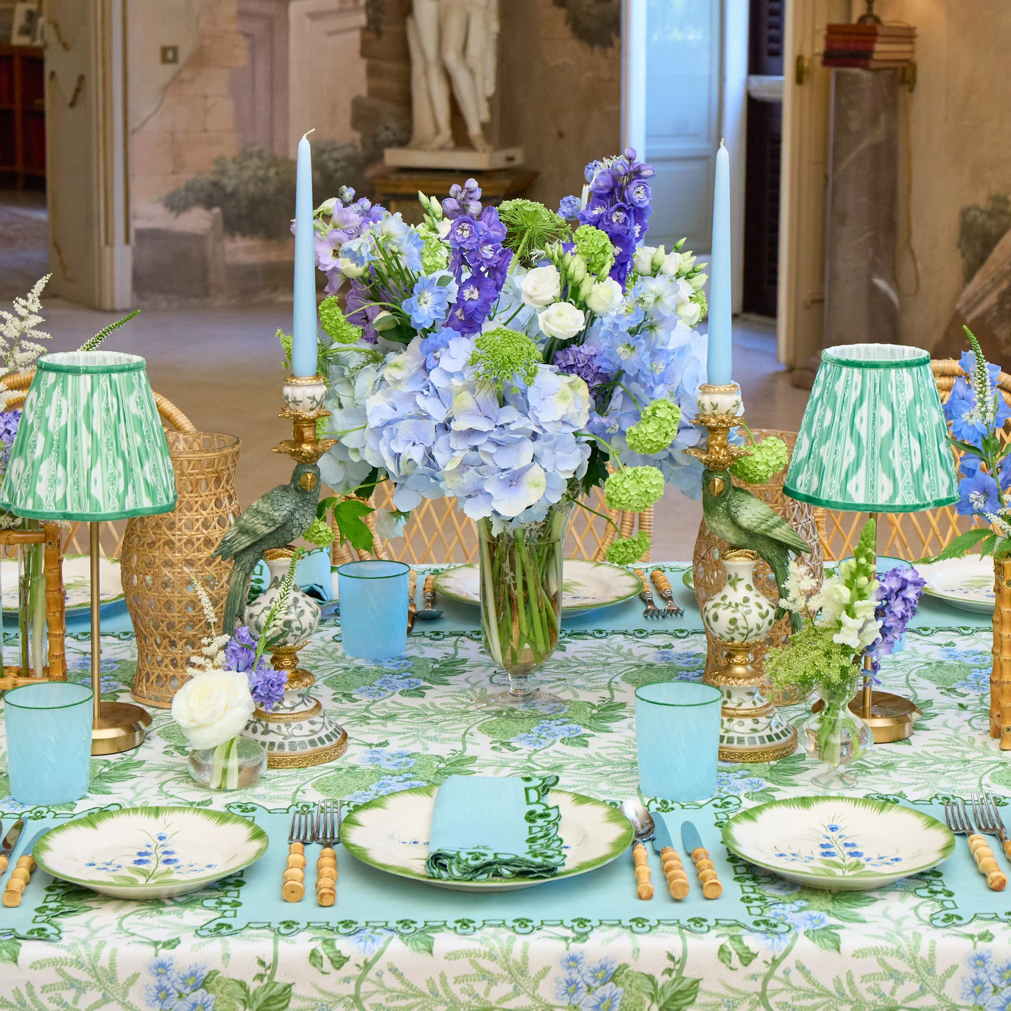 Olive Parrot Candle Set (Soft Blue) - Image 4