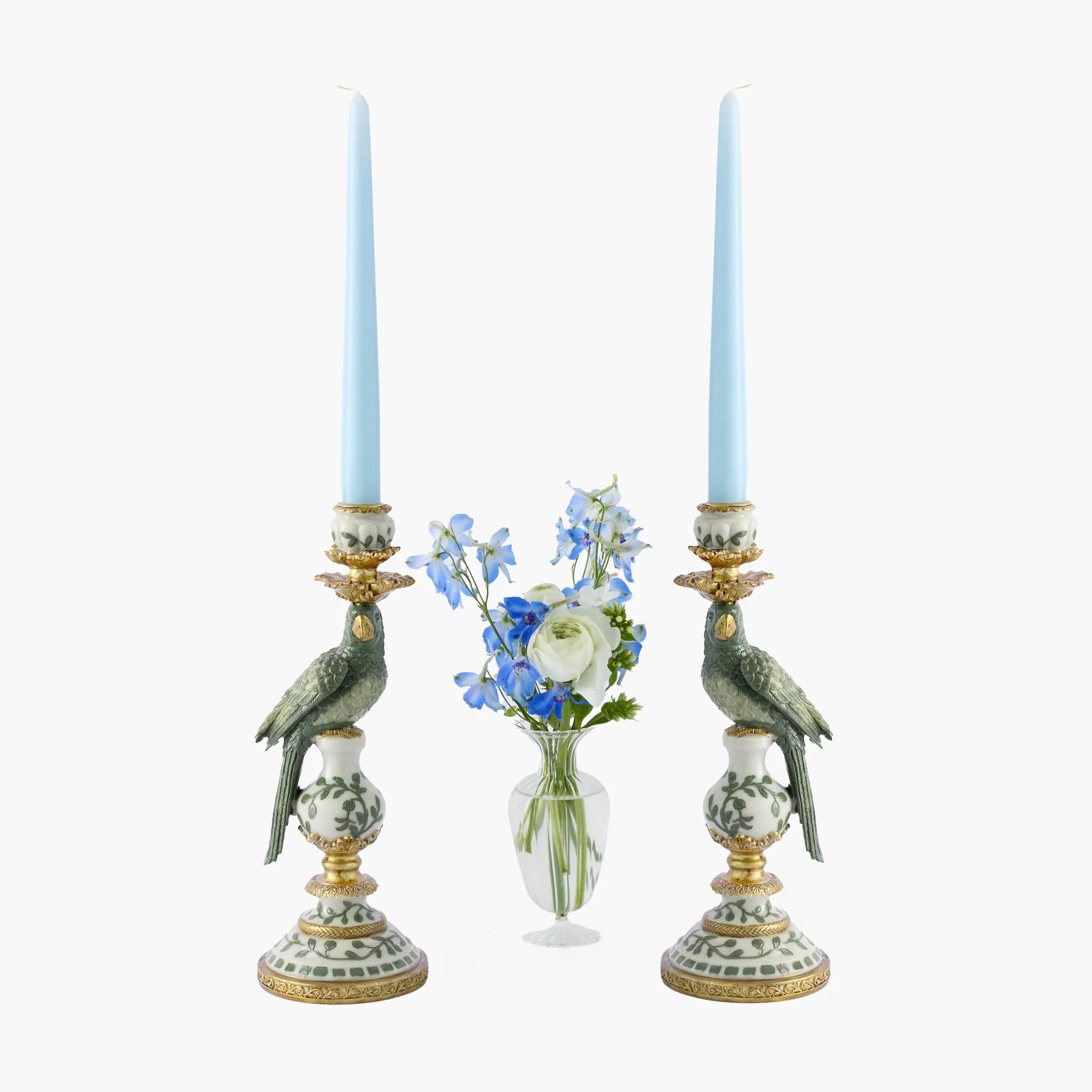 Olive Parrot Candle Set (Soft Blue) - Image 7