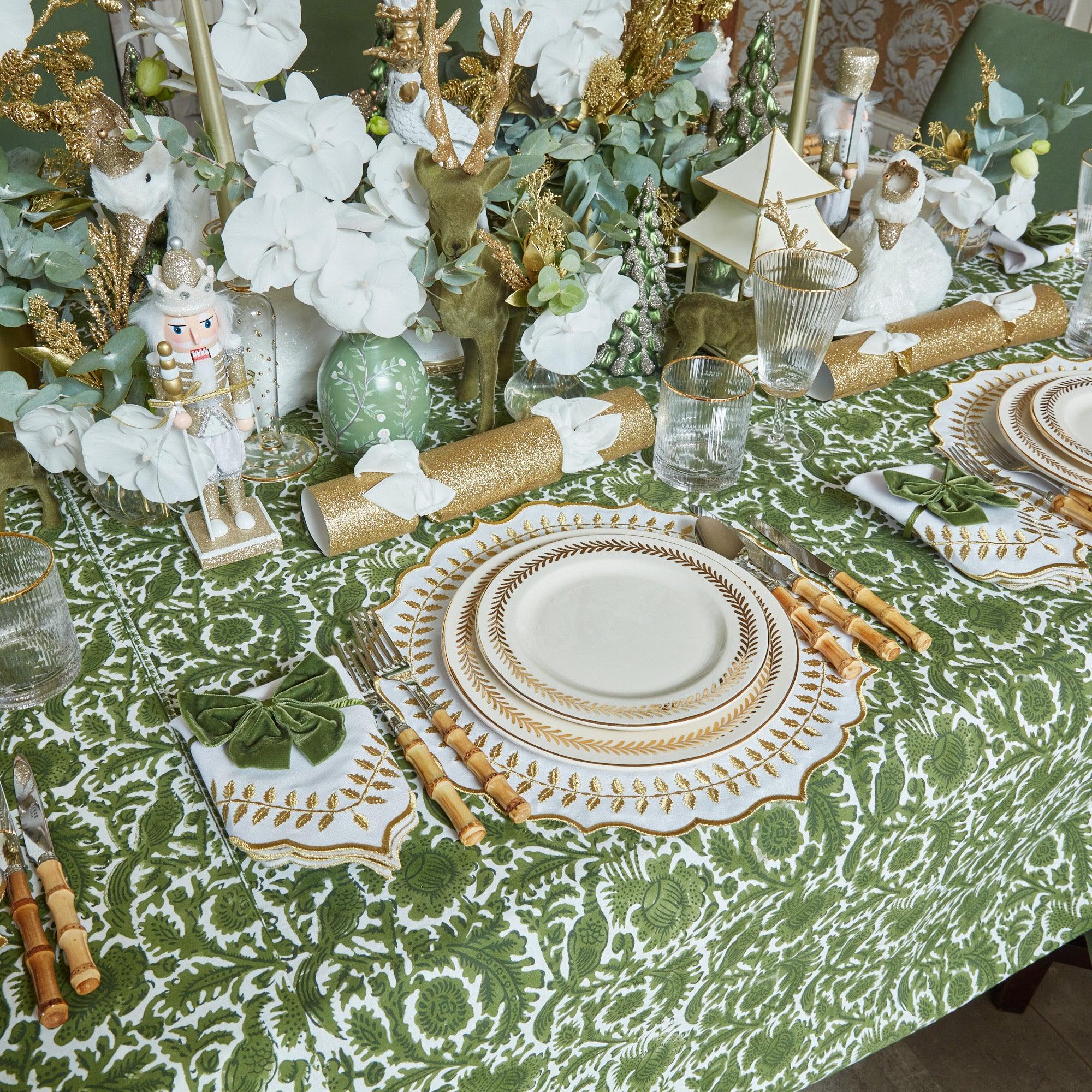 Olive Pheasant Tablecloth - Image 12