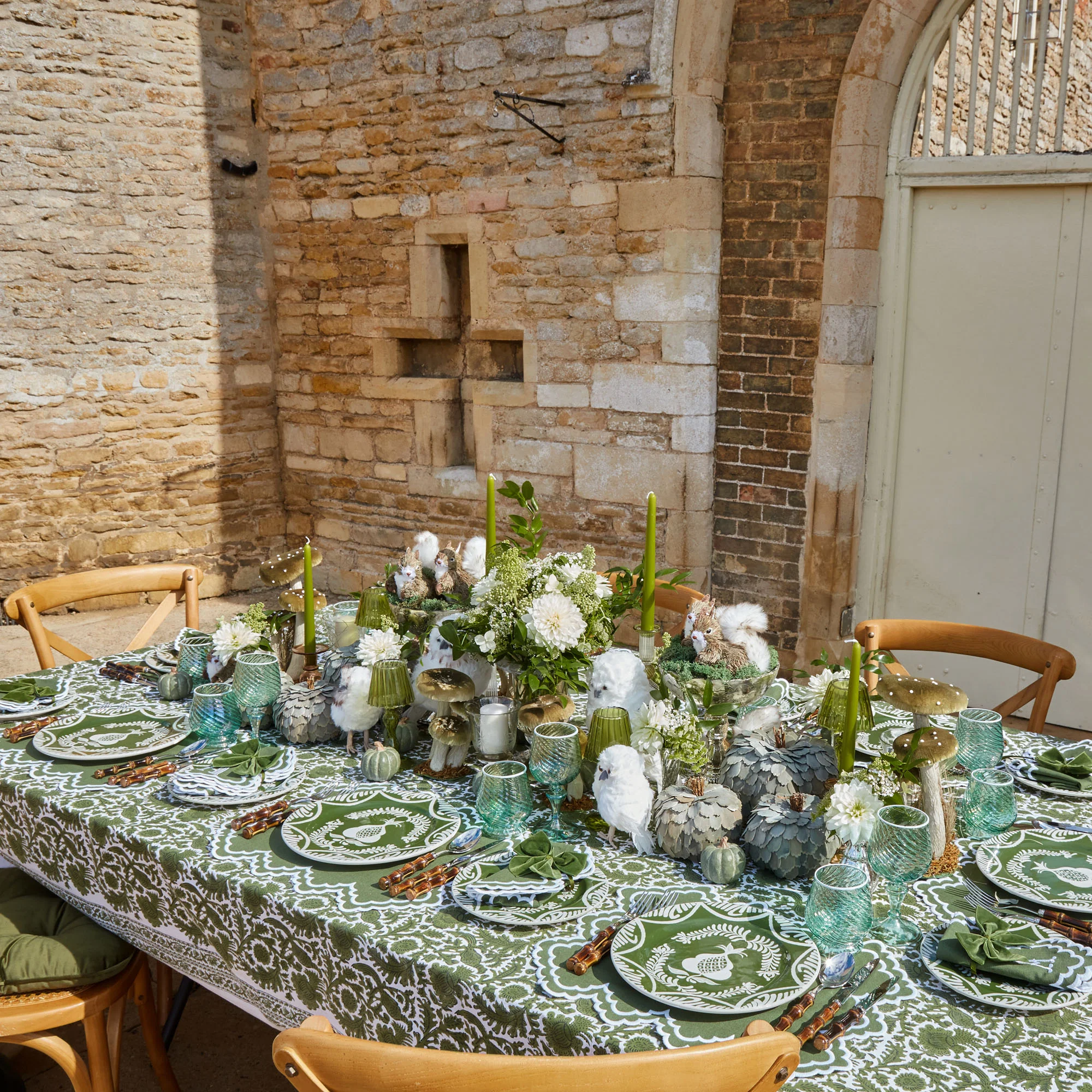 Olive Pheasant Tablecloth - Image 3