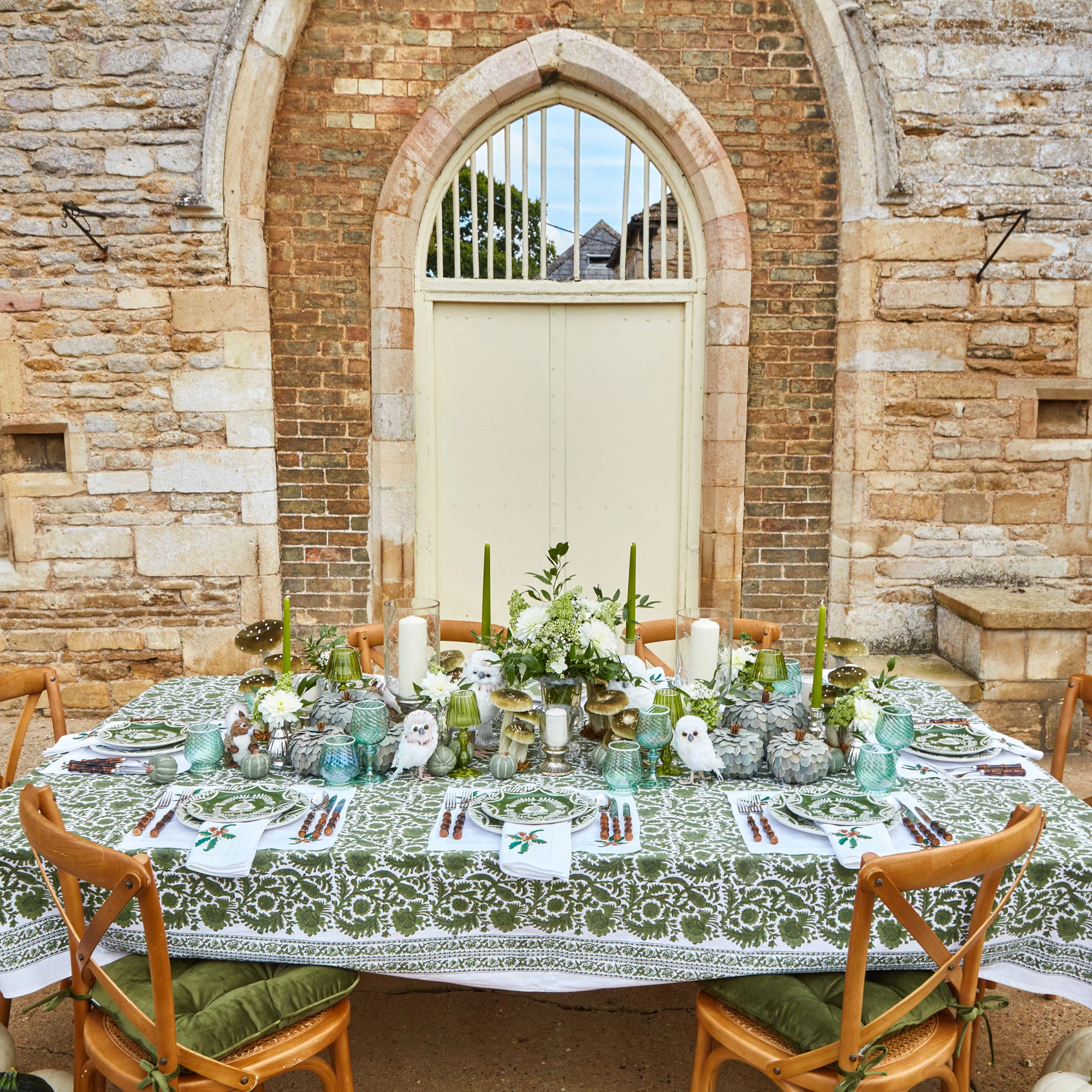 Olive Pheasant Tablecloth - Image 8