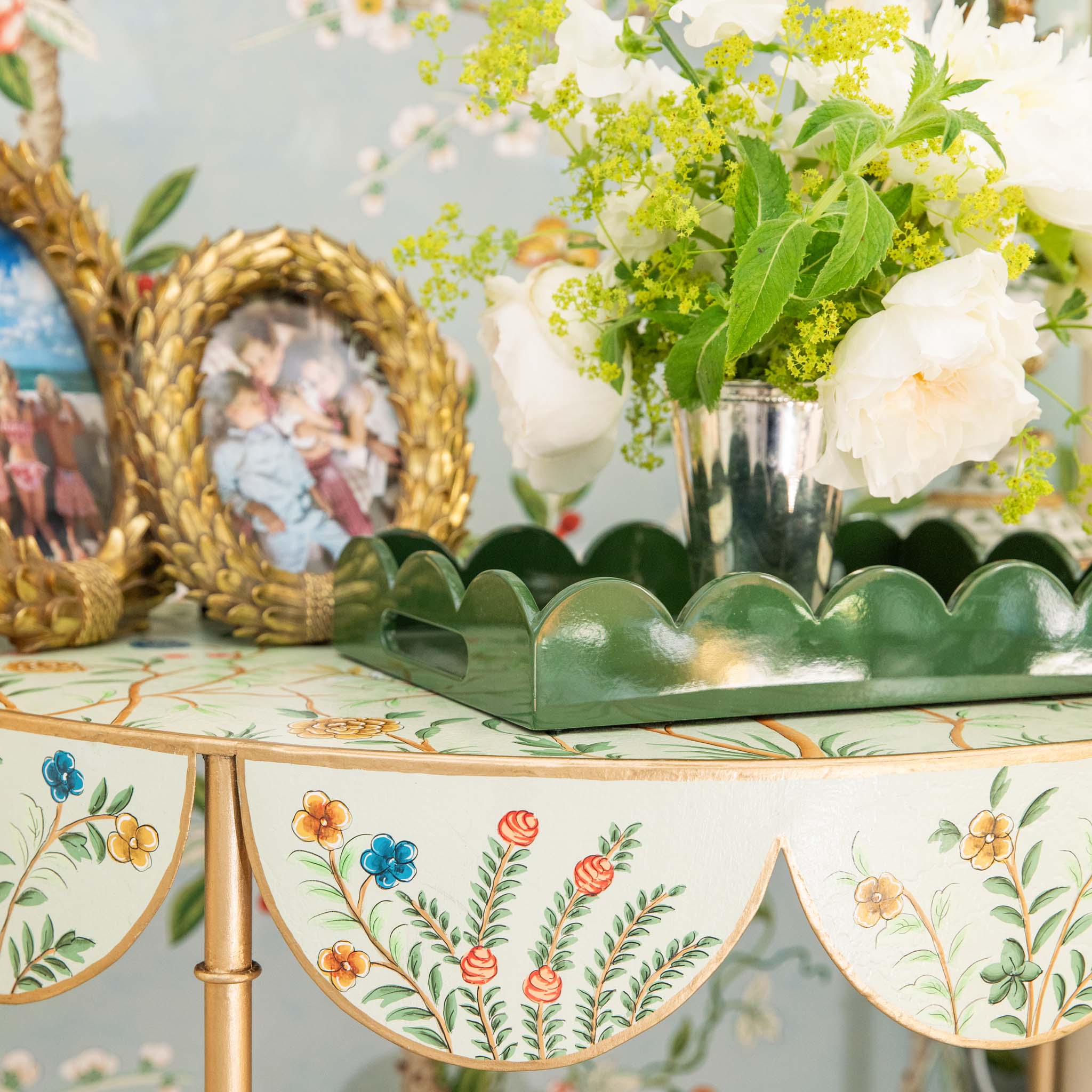 Annabelle Chinoiserie Tole Side Table - Image 3