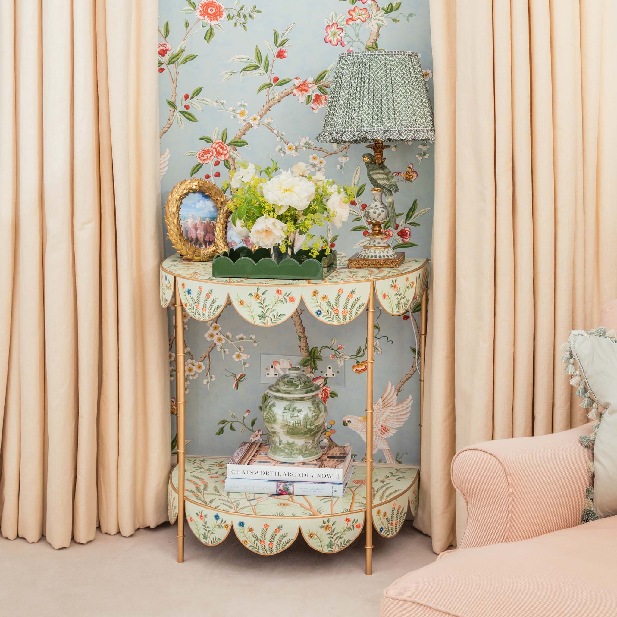 Annabelle Chinoiserie Tole Side Table - Image 9
