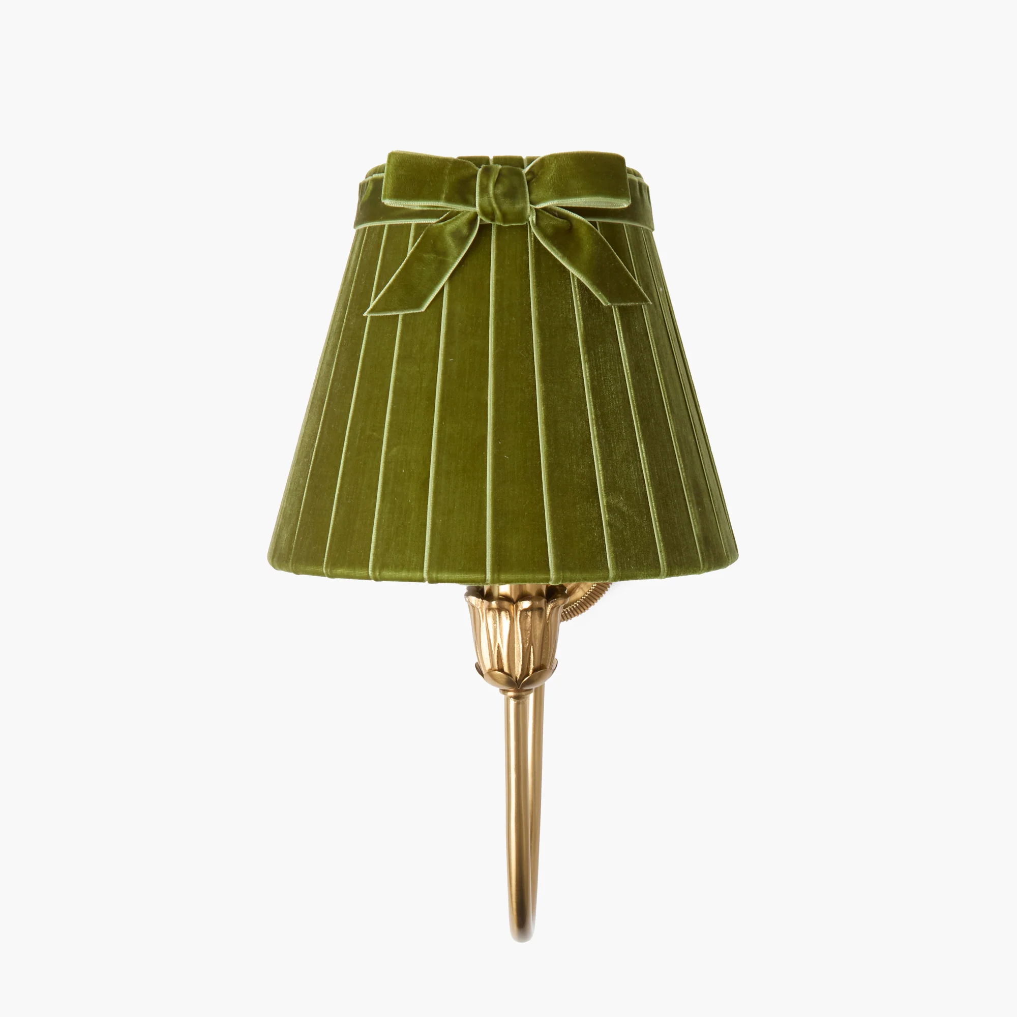 Olive Velvet Bow Lampshade (18cm) - Image 14