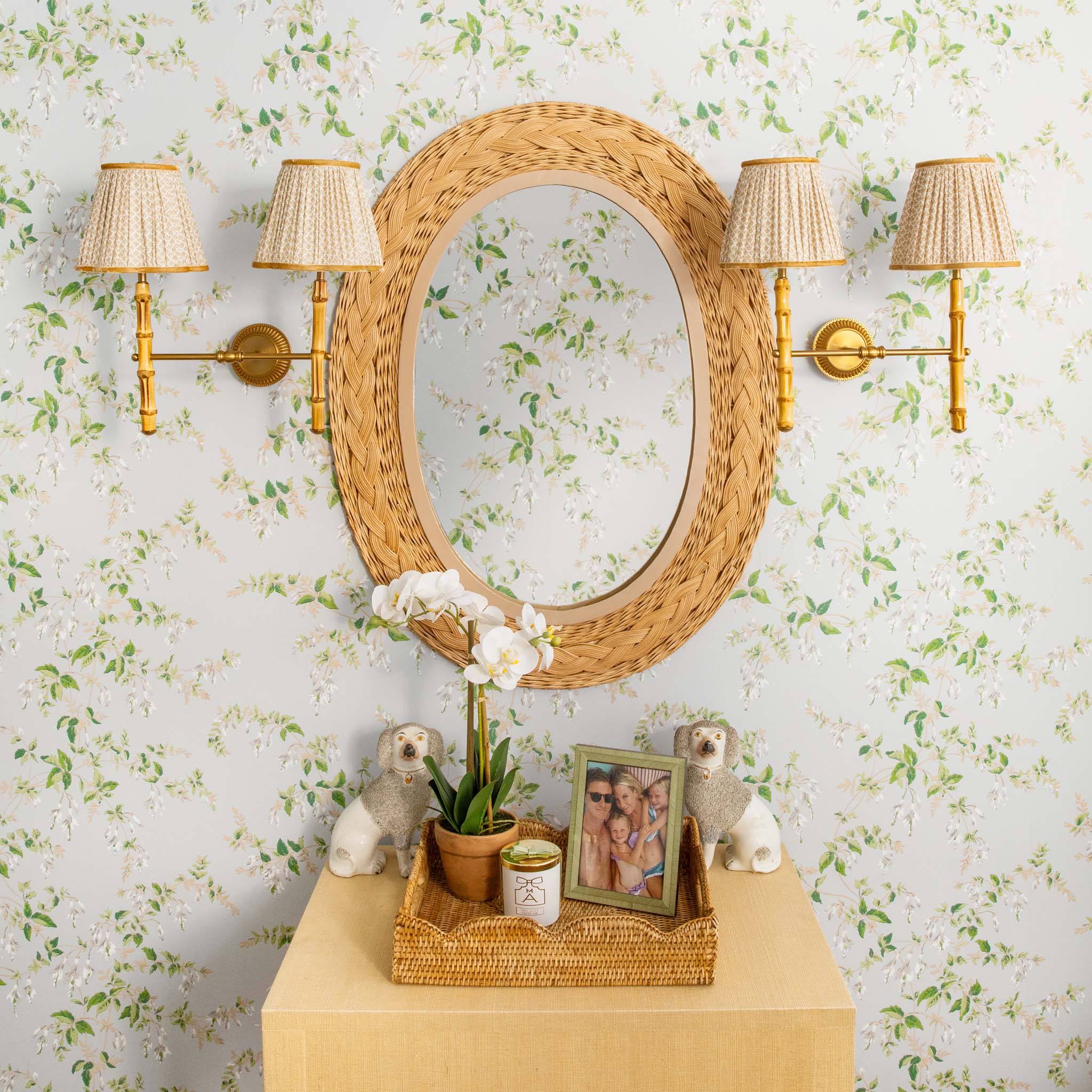 Oval Braided Rattan Mirror - Image 8