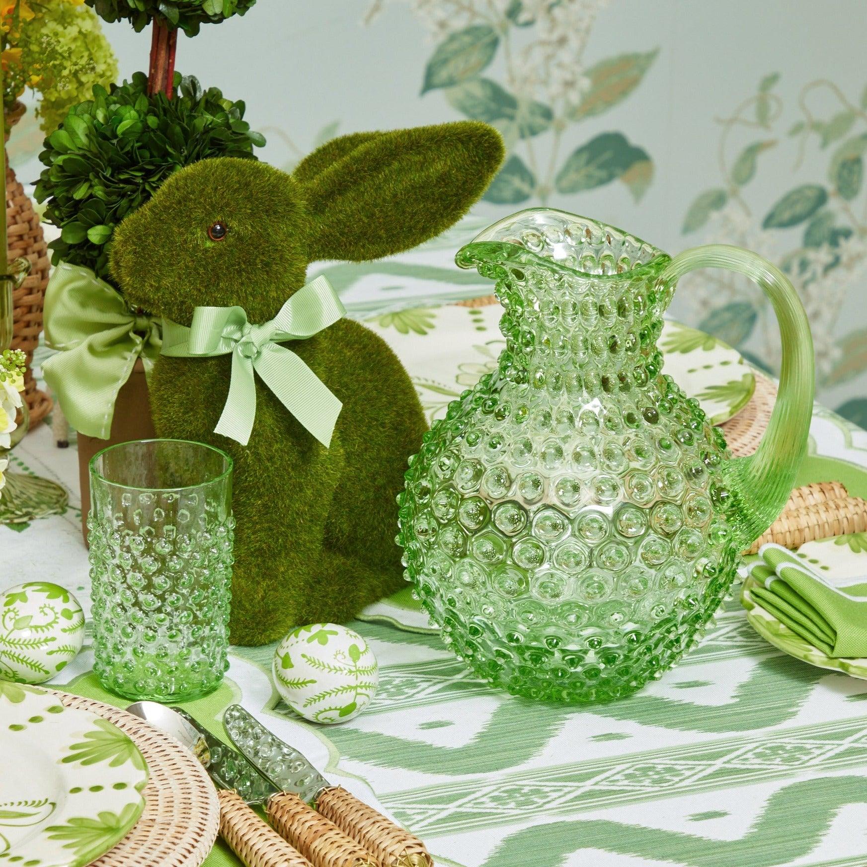 Emerald Hobnail Glasses & Jug Set - Image 13
