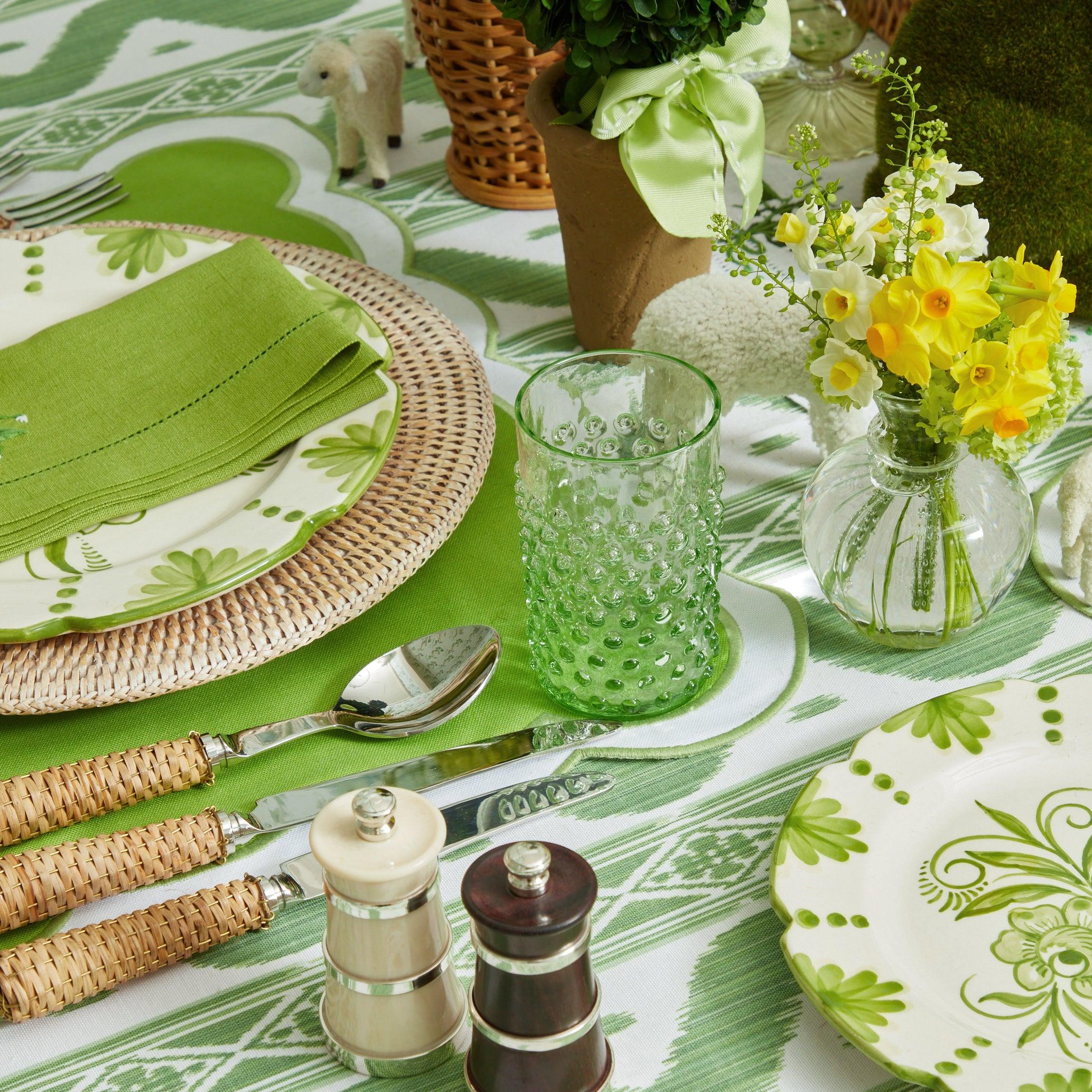 Emerald Hobnail Glasses & Jug Set - Image 15
