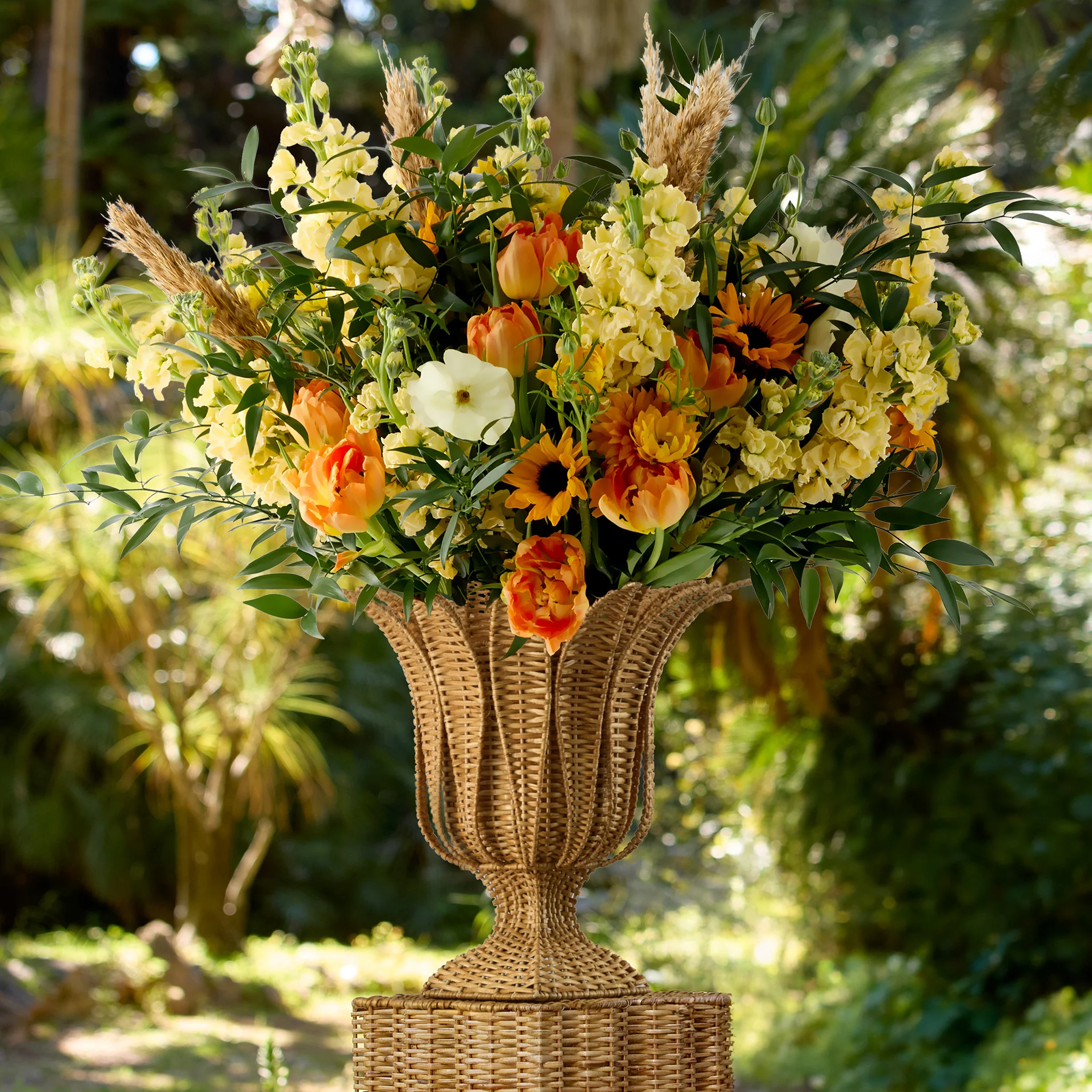 Palm Rattan Urn - Image 4