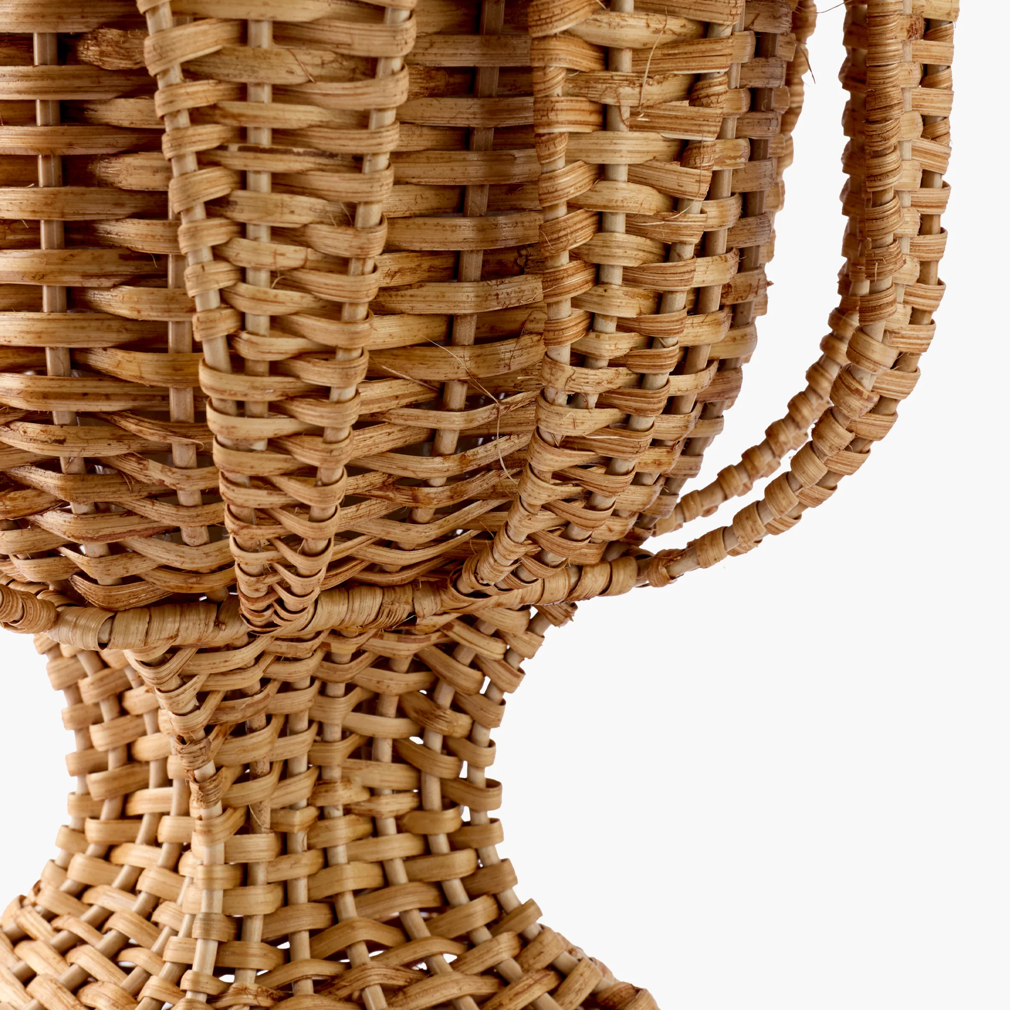 Palm Rattan Urn & Pedestal - Image 6