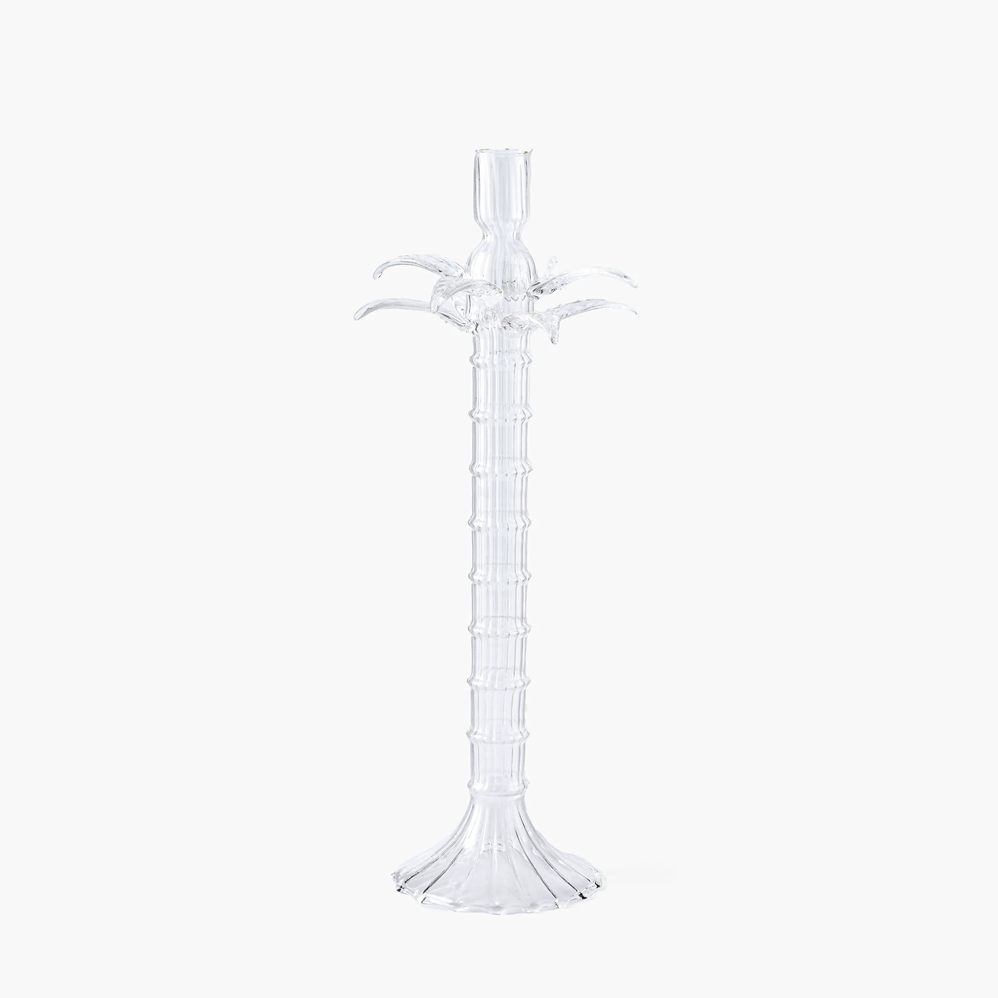 Palm Tree Glass Candle Holders (Pair) - Image 5