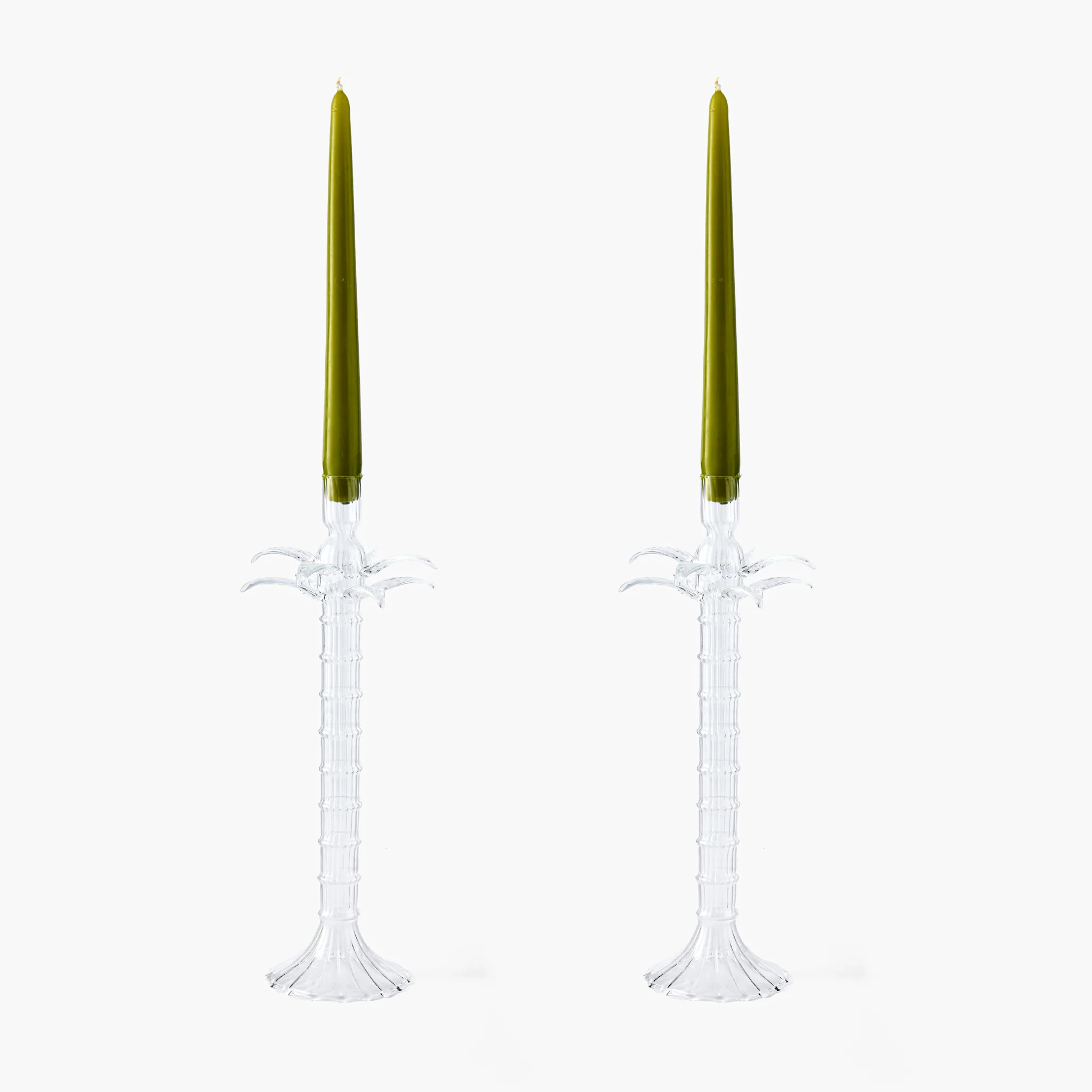 Palm Tree Glass Candle Set (Apple Green) - Image 5