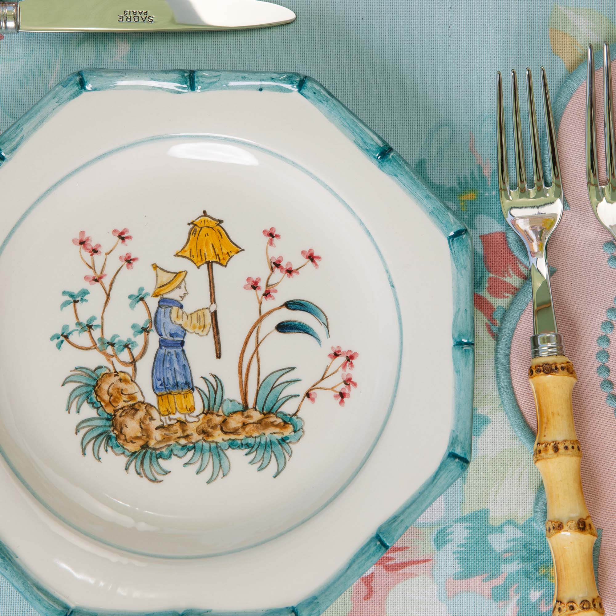 Patricia Blue Bamboo Starter Plate - Image 5