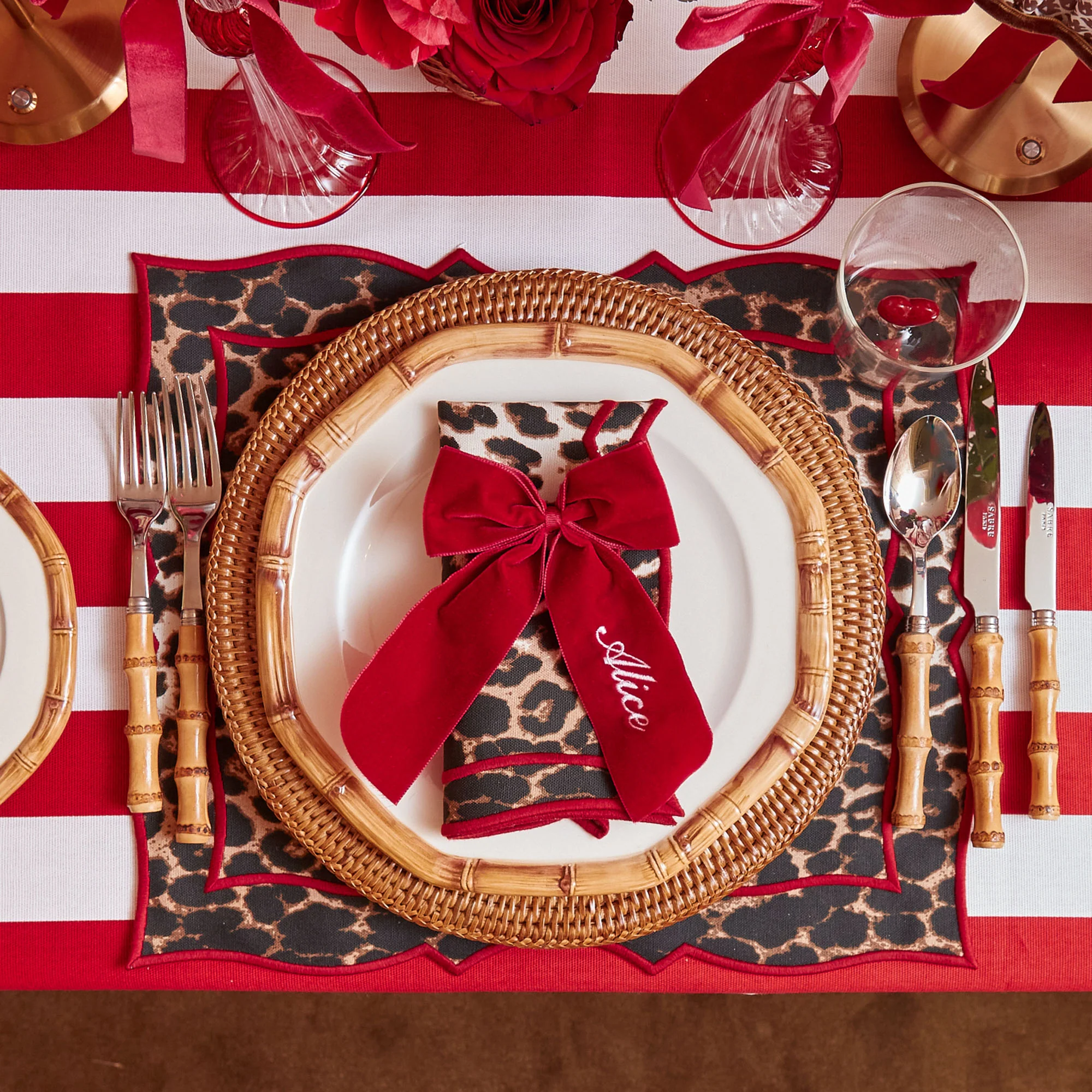 Personalisable Berry Red Velvet Bow - Image 8