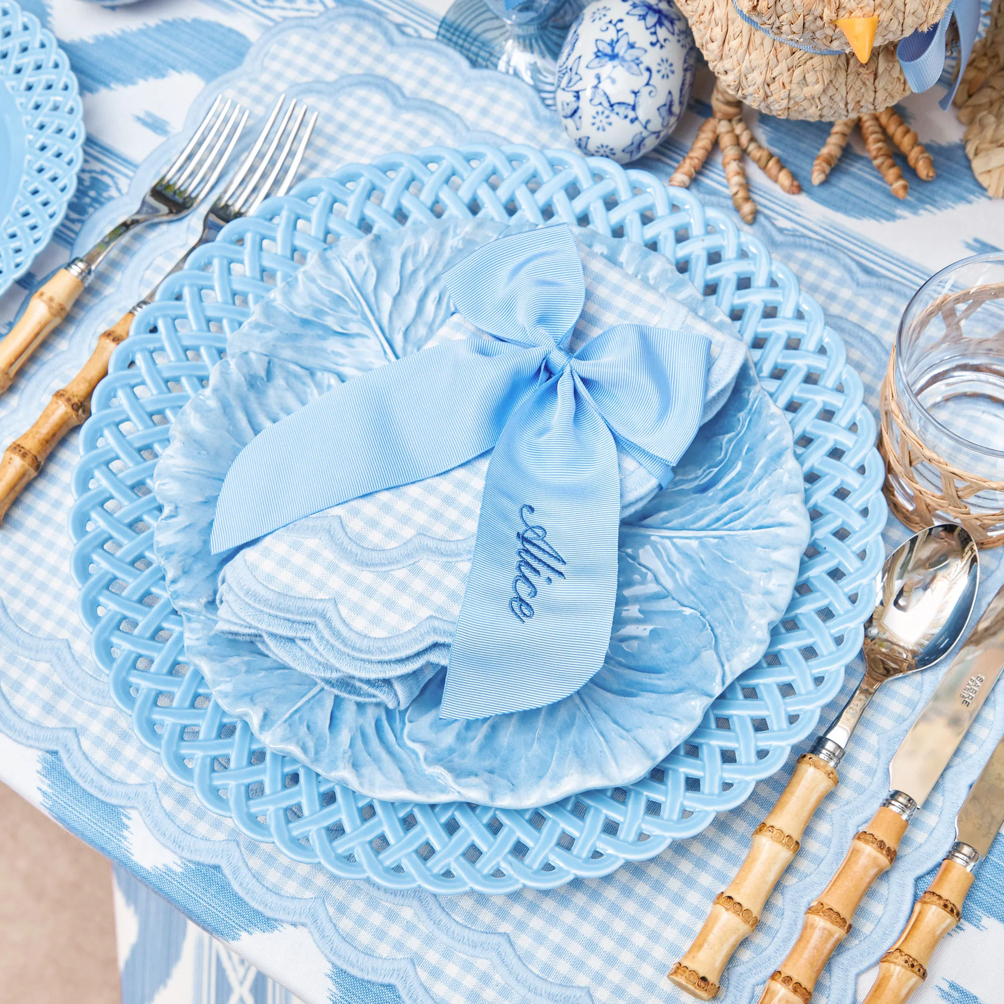 Personalisable Blue Grosgrain Bow - Image 8