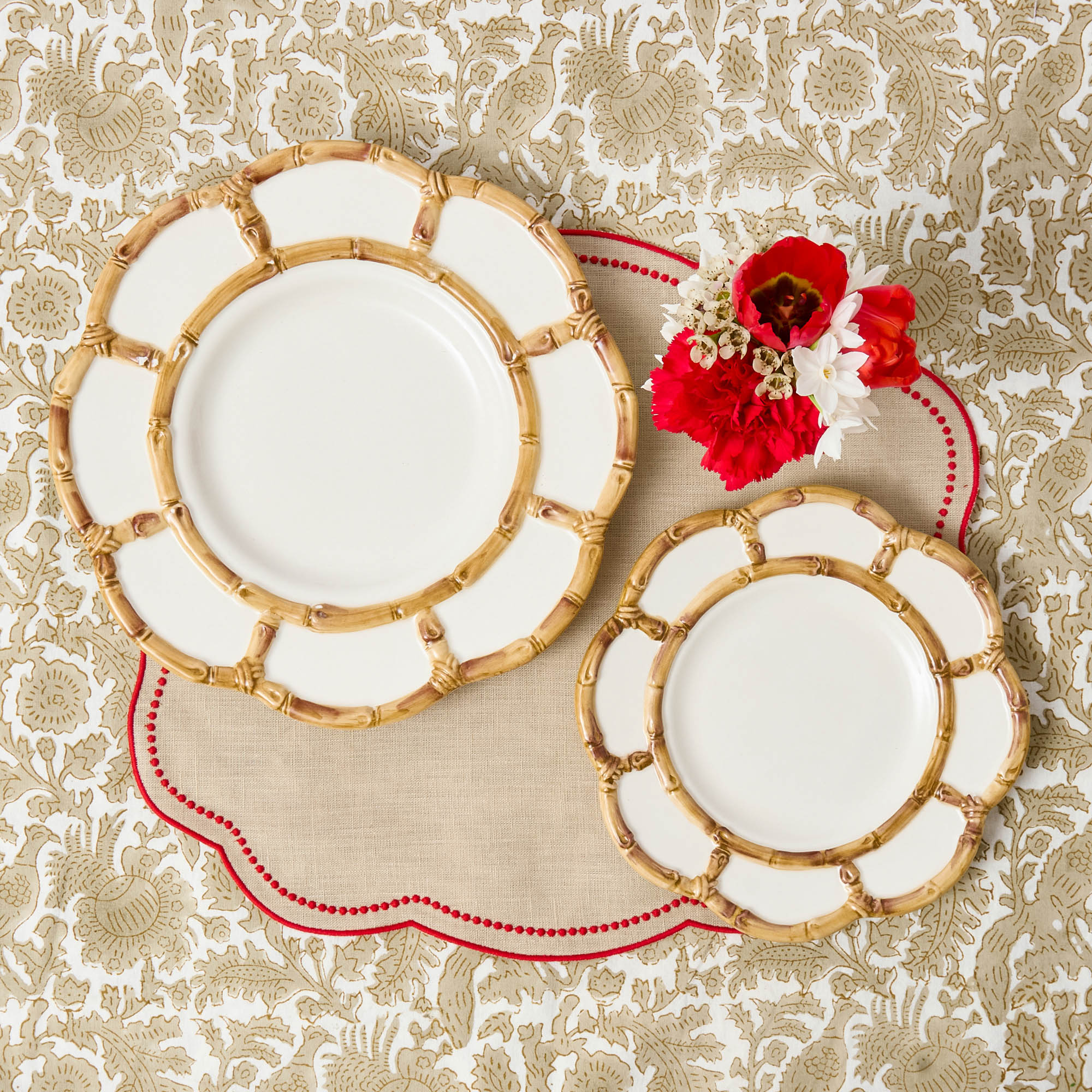Petal Bamboo Ceramic Dinner Plate - Image 10
