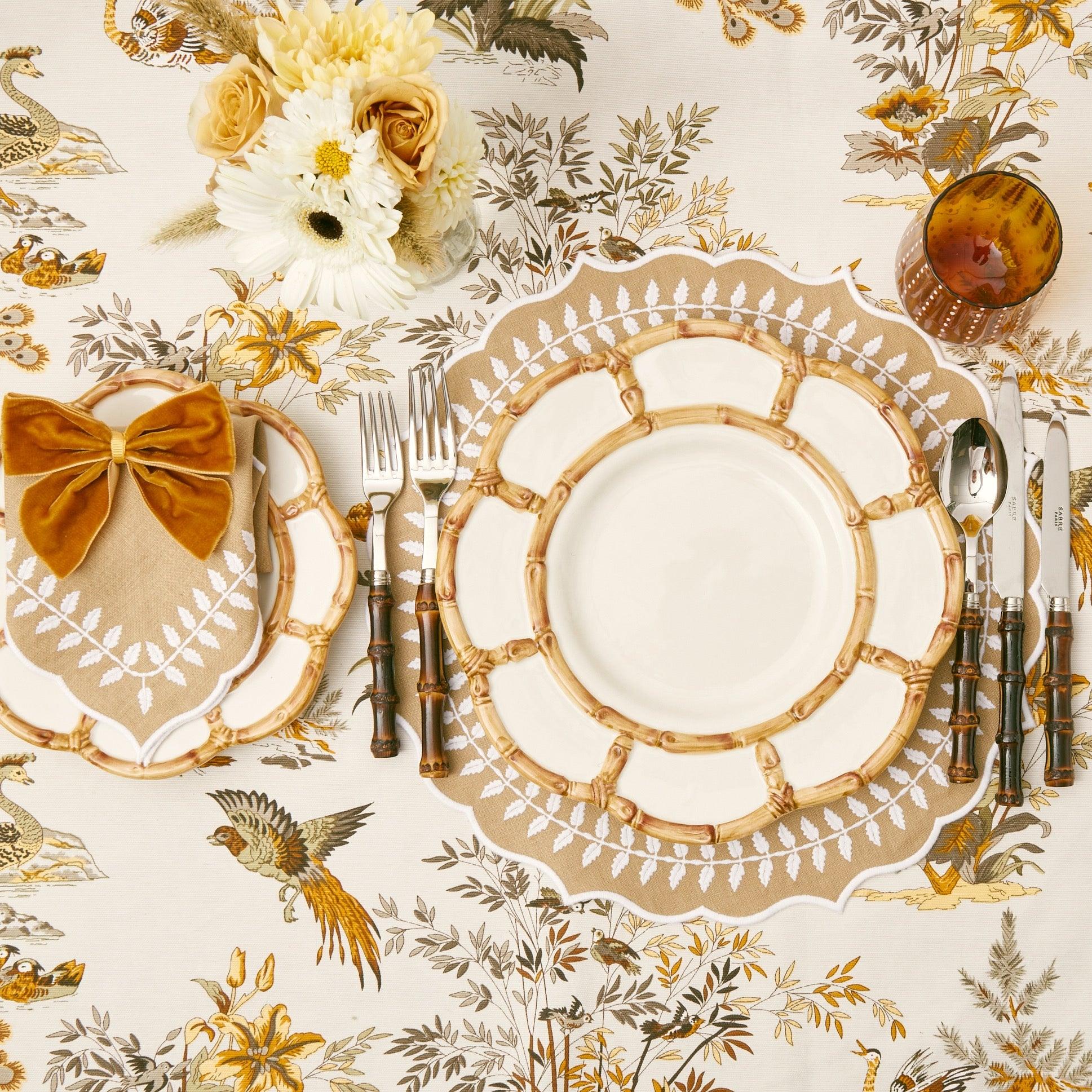 Petal Bamboo Ceramic Dinner Plate - Image 16