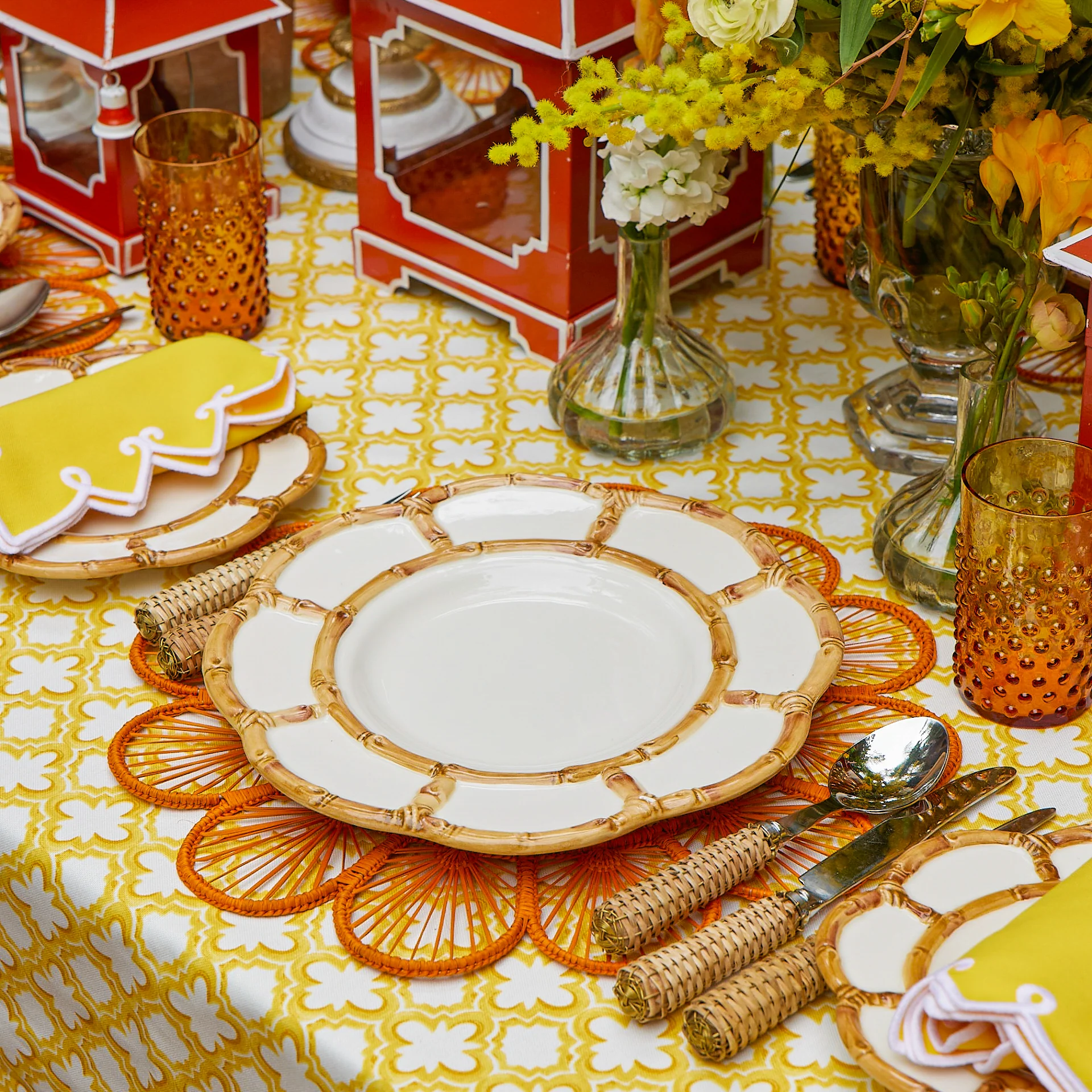 Petal Bamboo Ceramic Dinner Plate - Image 19