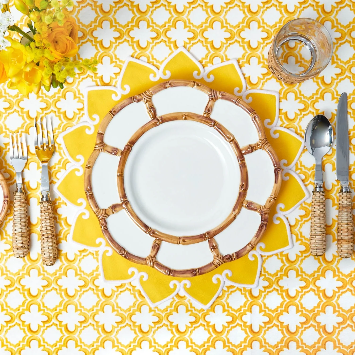 Petal Bamboo Ceramic Dinner Plate - Image 18
