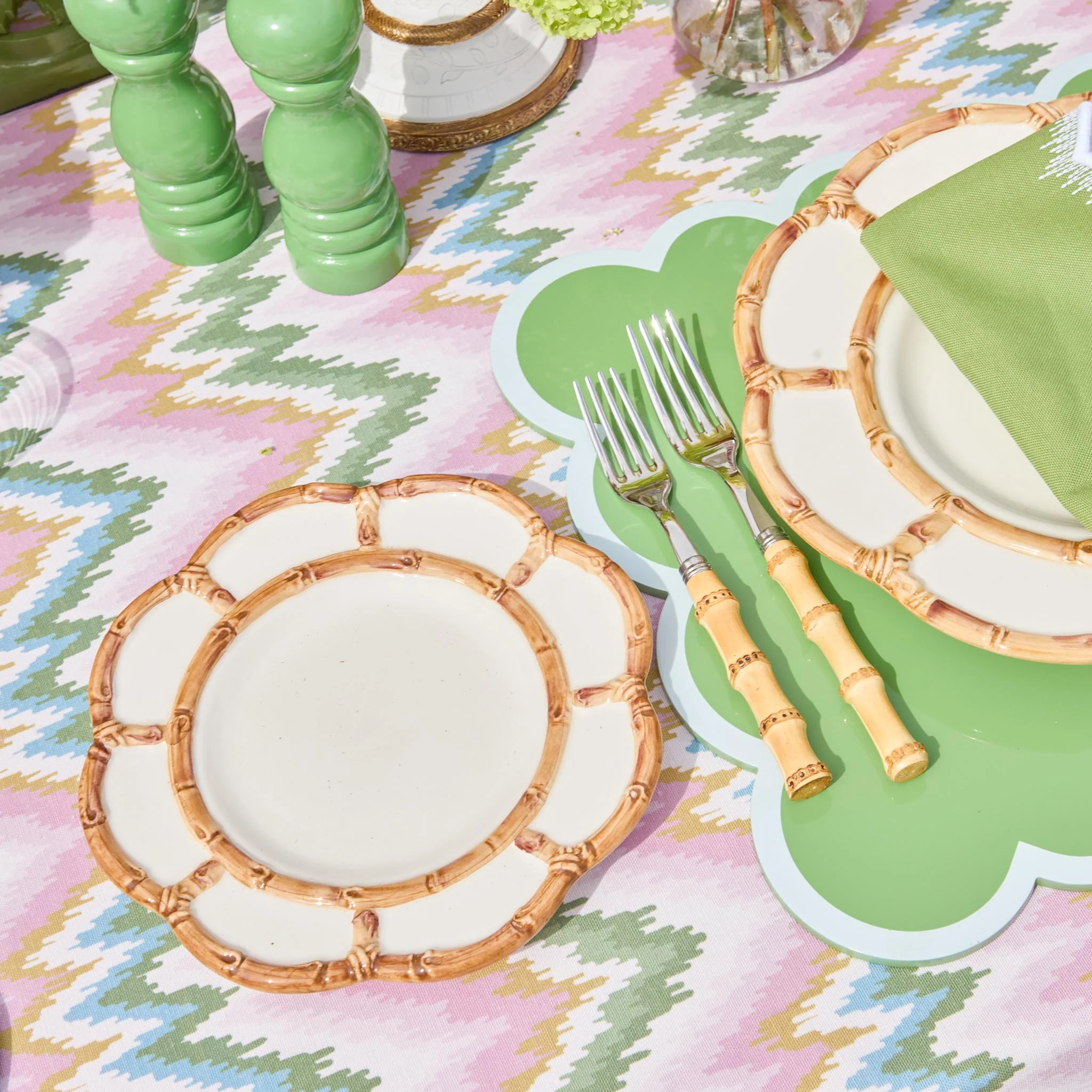 Petal Bamboo Ceramic Dinner Plate - Image 7