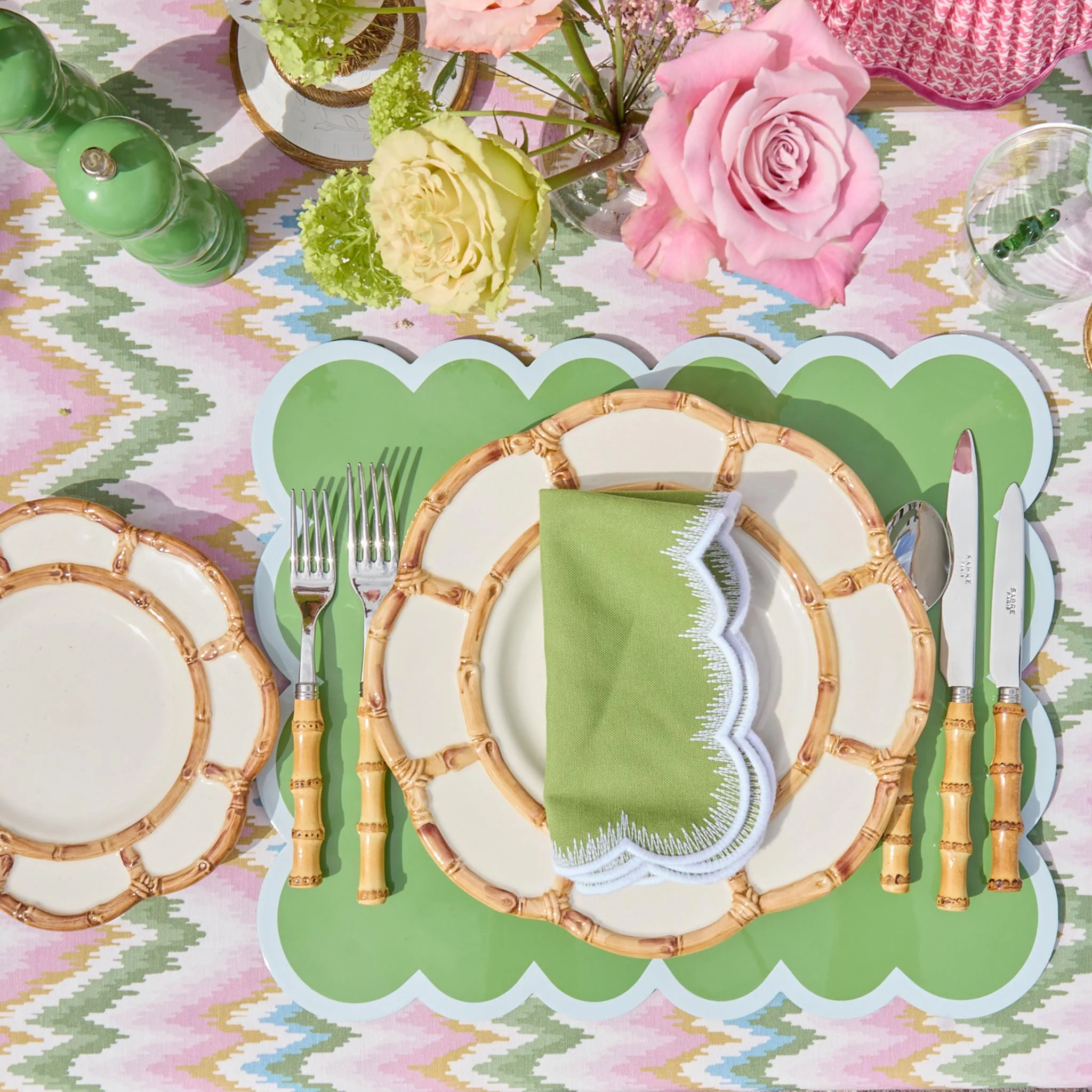 Petal Bamboo Ceramic Dinner Plate - Image 5