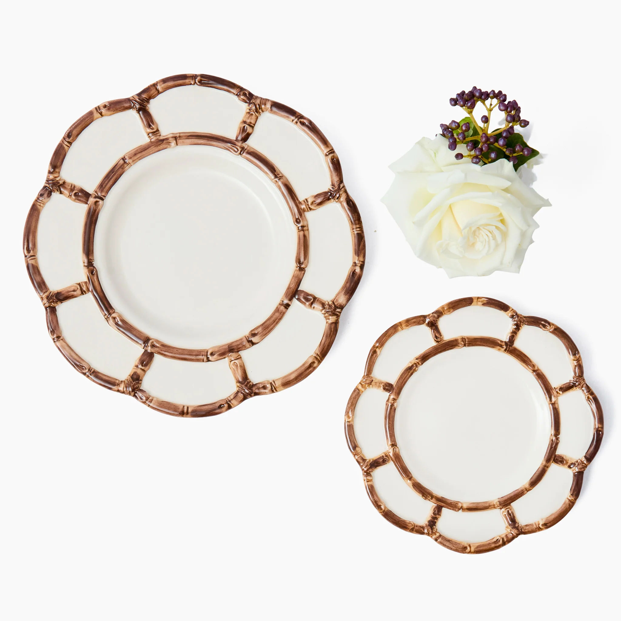 Petal Burnt Bamboo Starter Plate - Image 9
