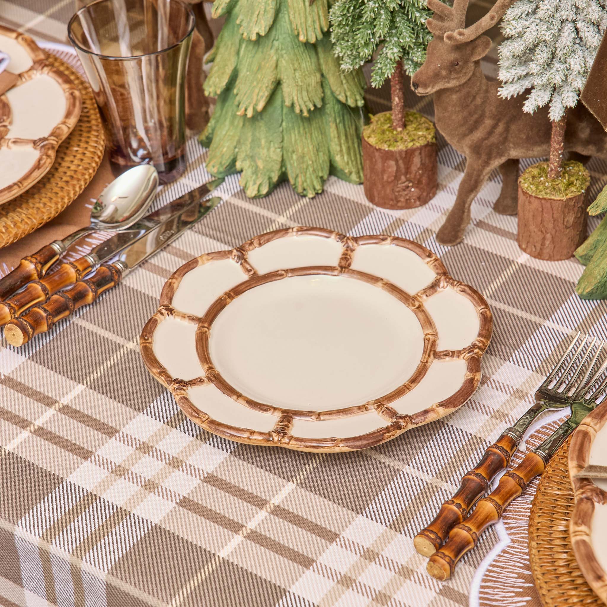 Petal Burnt Bamboo Starter Plate (Set of 4) - Image 3