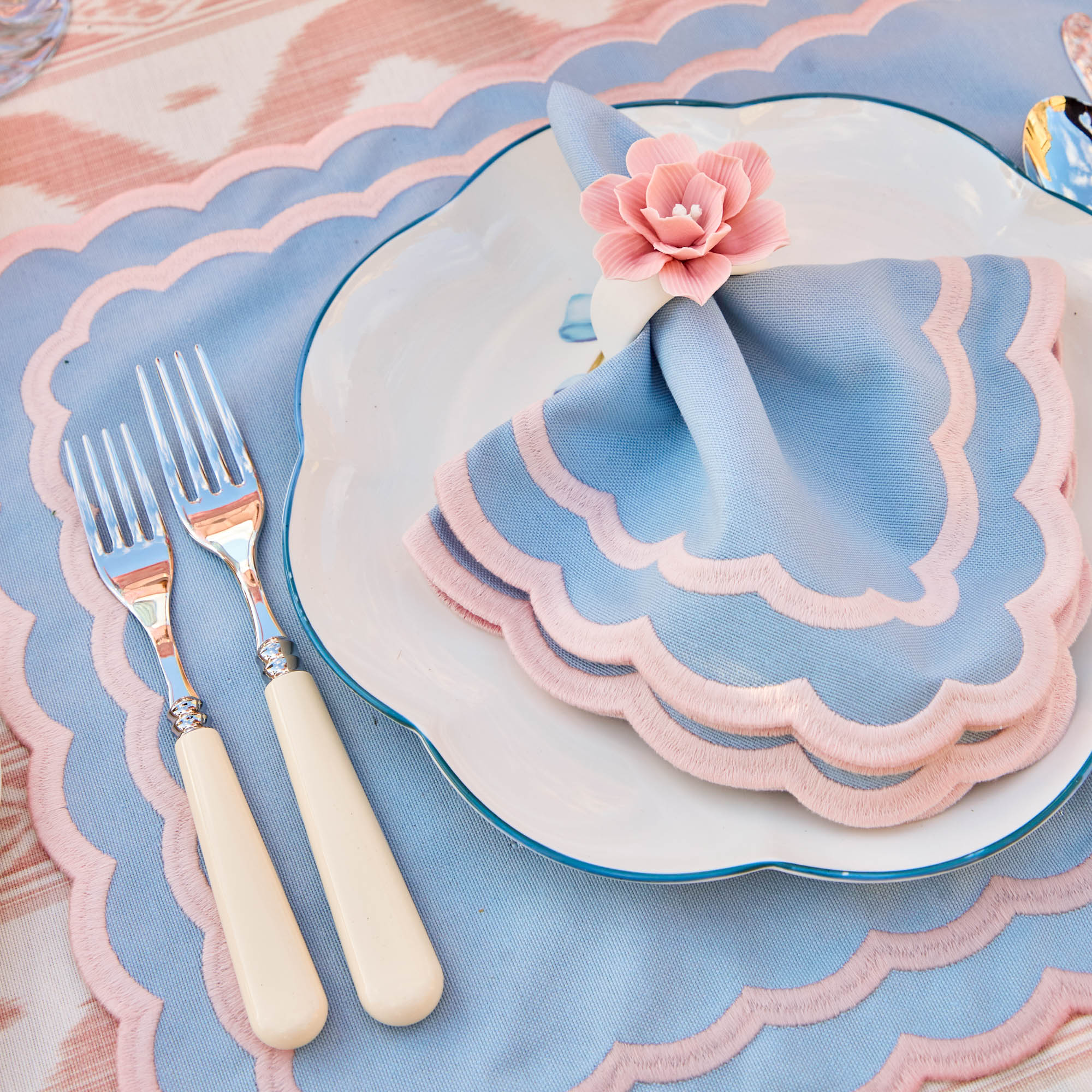 Petal Pink Fiore Napkin Rings (Set of 4) - Image 10