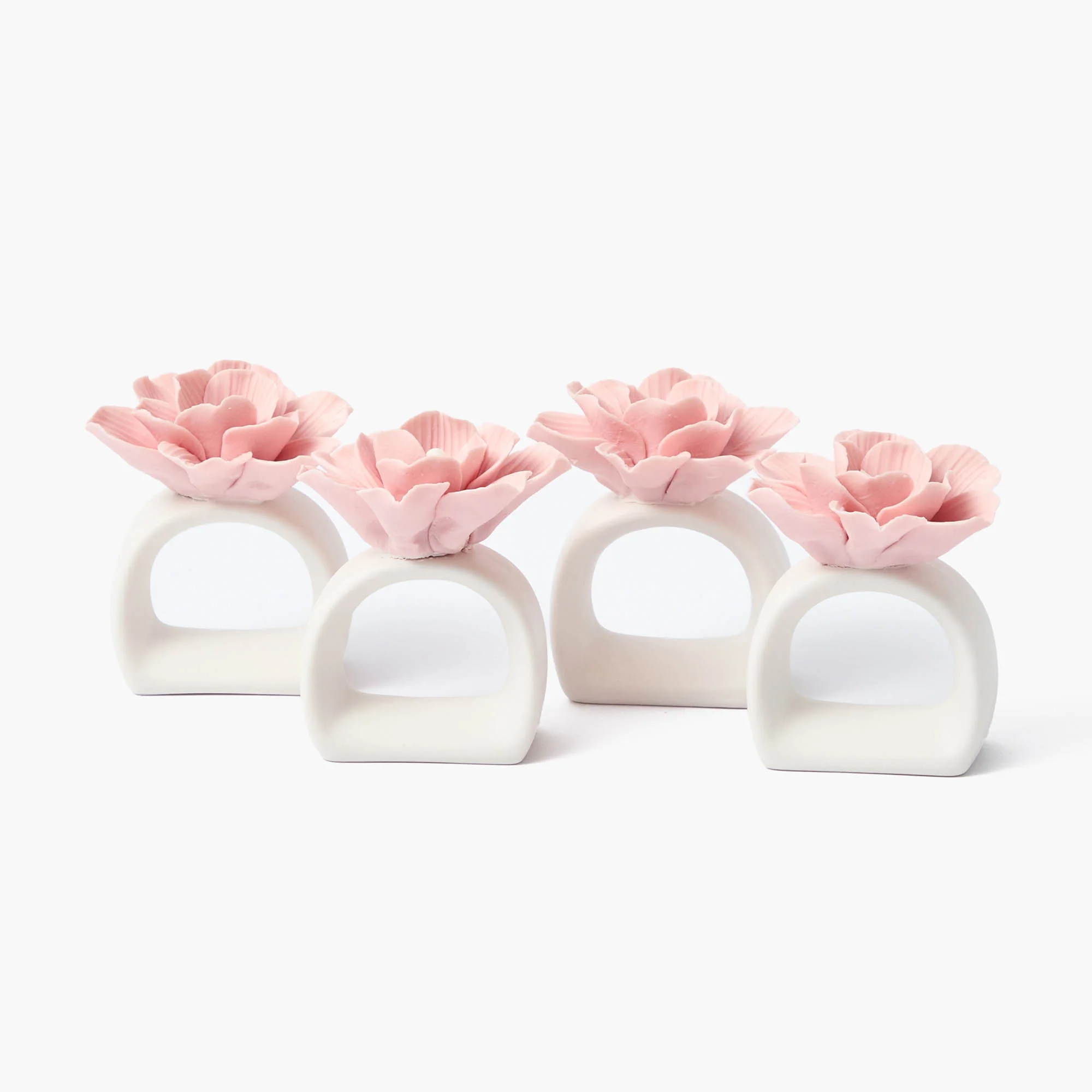 Petal Pink Fiore Napkin Rings (Set of 4) - Image 12
