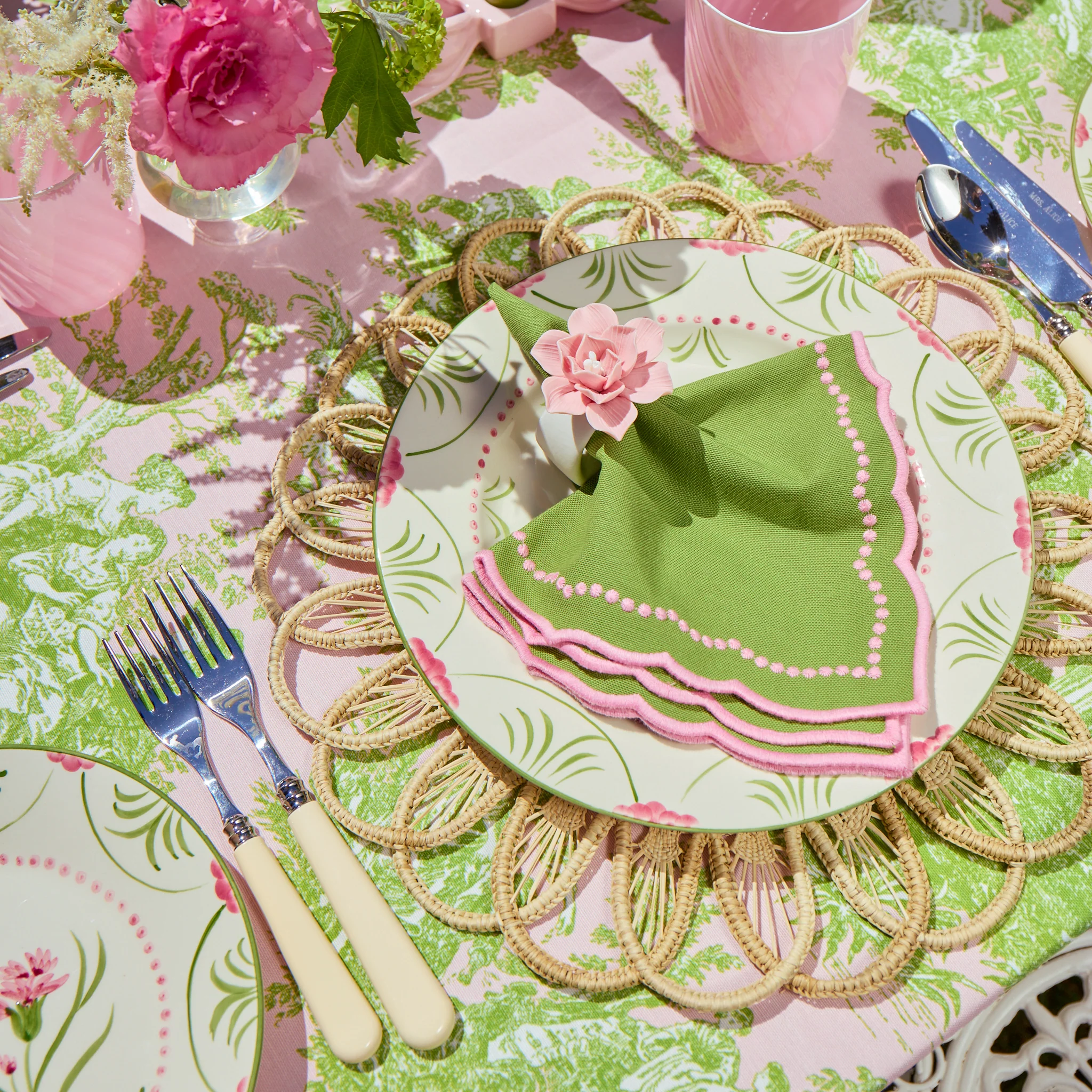 Petal Pink Fiore Napkin Rings (Set of 4) - Image 4
