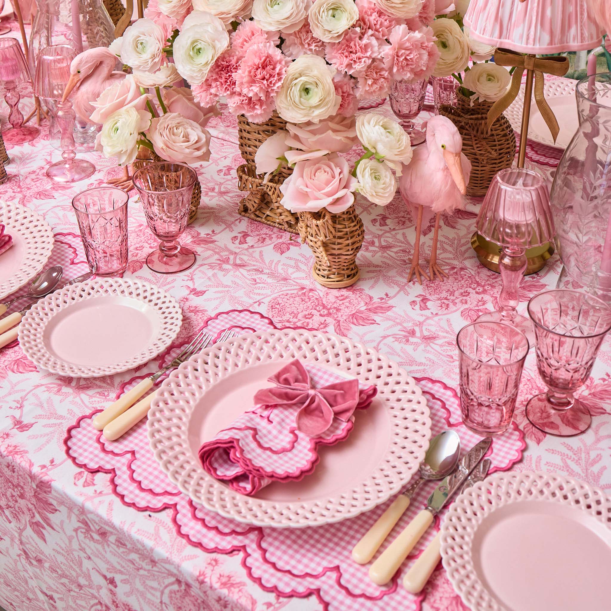 Dusty Pink Velvet Napkin Bows (Set of 4) - Image 5